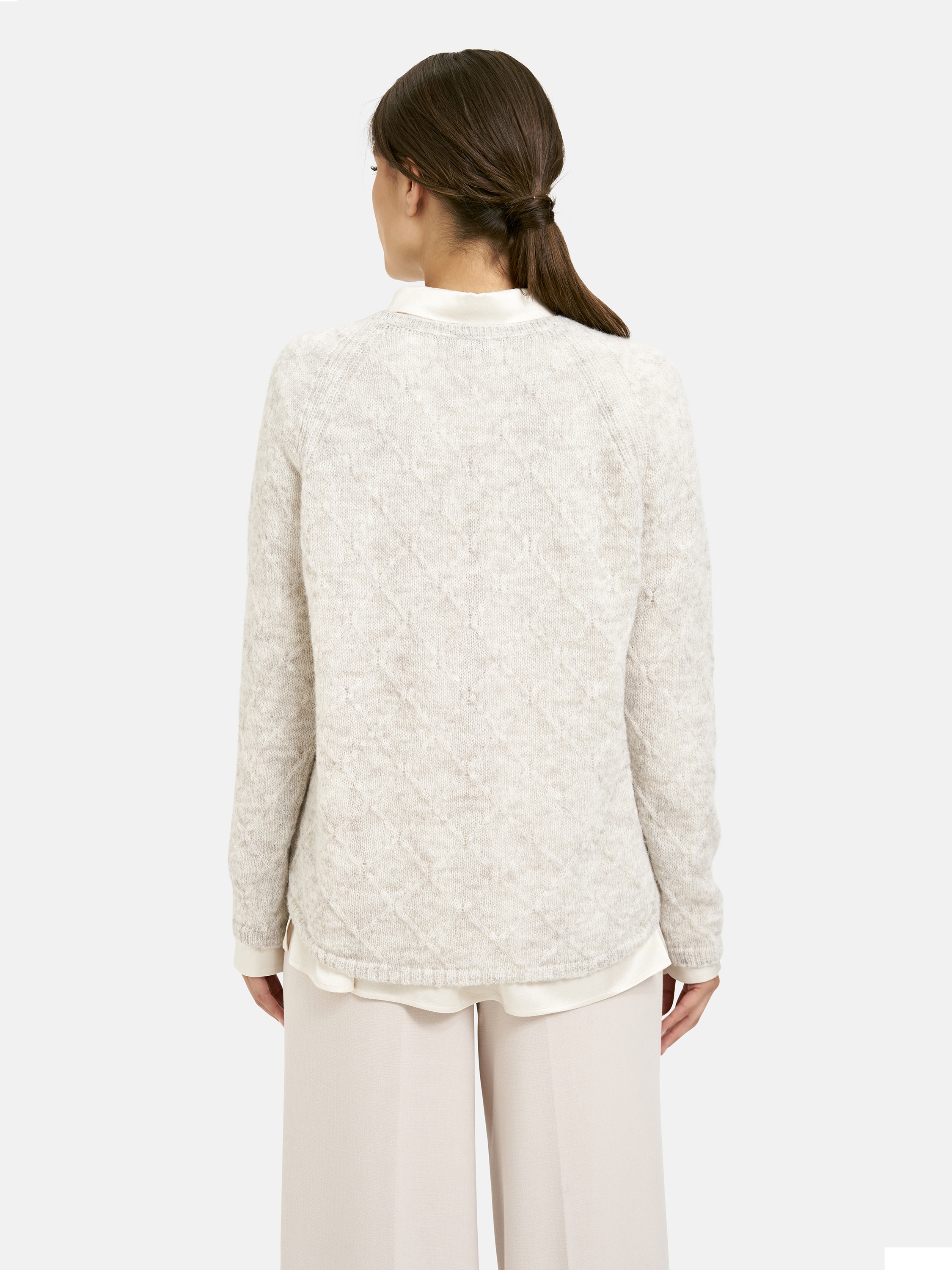 Milano Italy Rundhalspullover aus Feinstrick