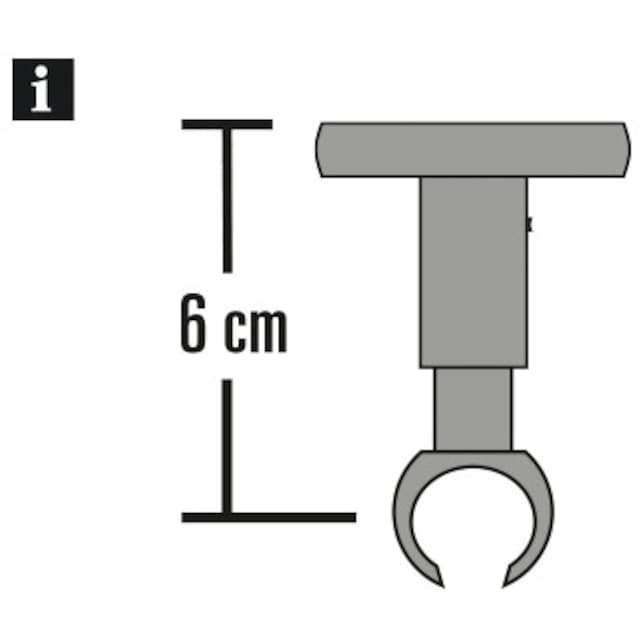 GARDINIA Deckenträger für Gardinenstangen »Deckenträger für  Gardinenstangen«, Serie Einzelprogramm Chicago Ø 20 mm auf Rechnung | BAUR