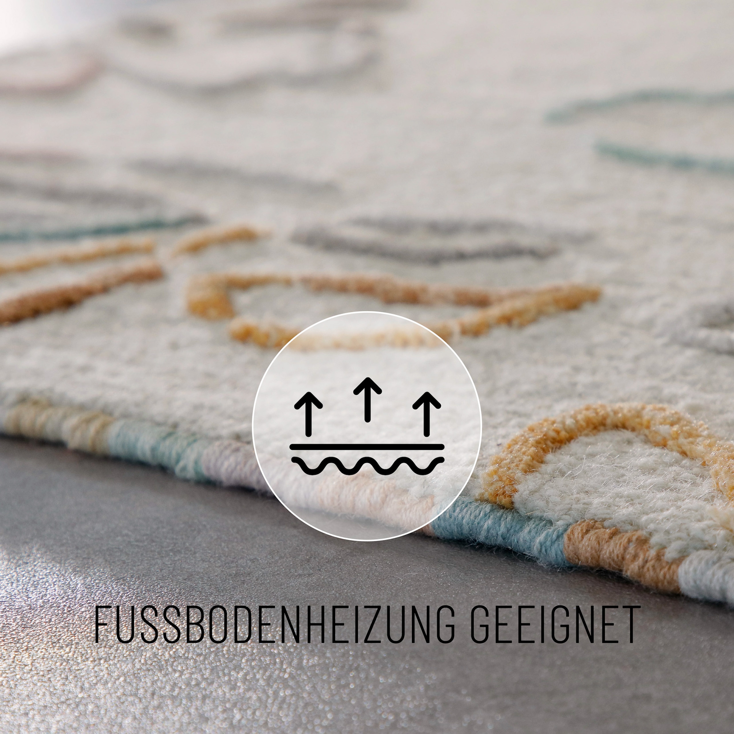 Wecon home Teppich »Vee« rechteckig 10 mm Höhe Wollteppich, floral, hochwertig, pflegeleicht, modern, handgetuftet