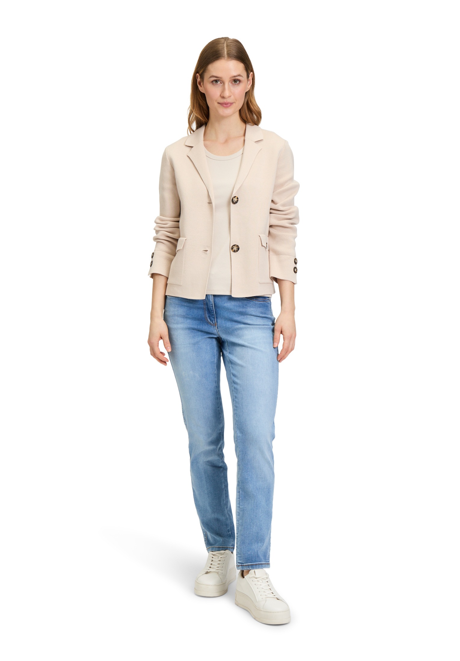 Betty Barclay Strickjacke »Betty Barclay Strickblazer mit aufgesetzten Taschen«, Knöpfe