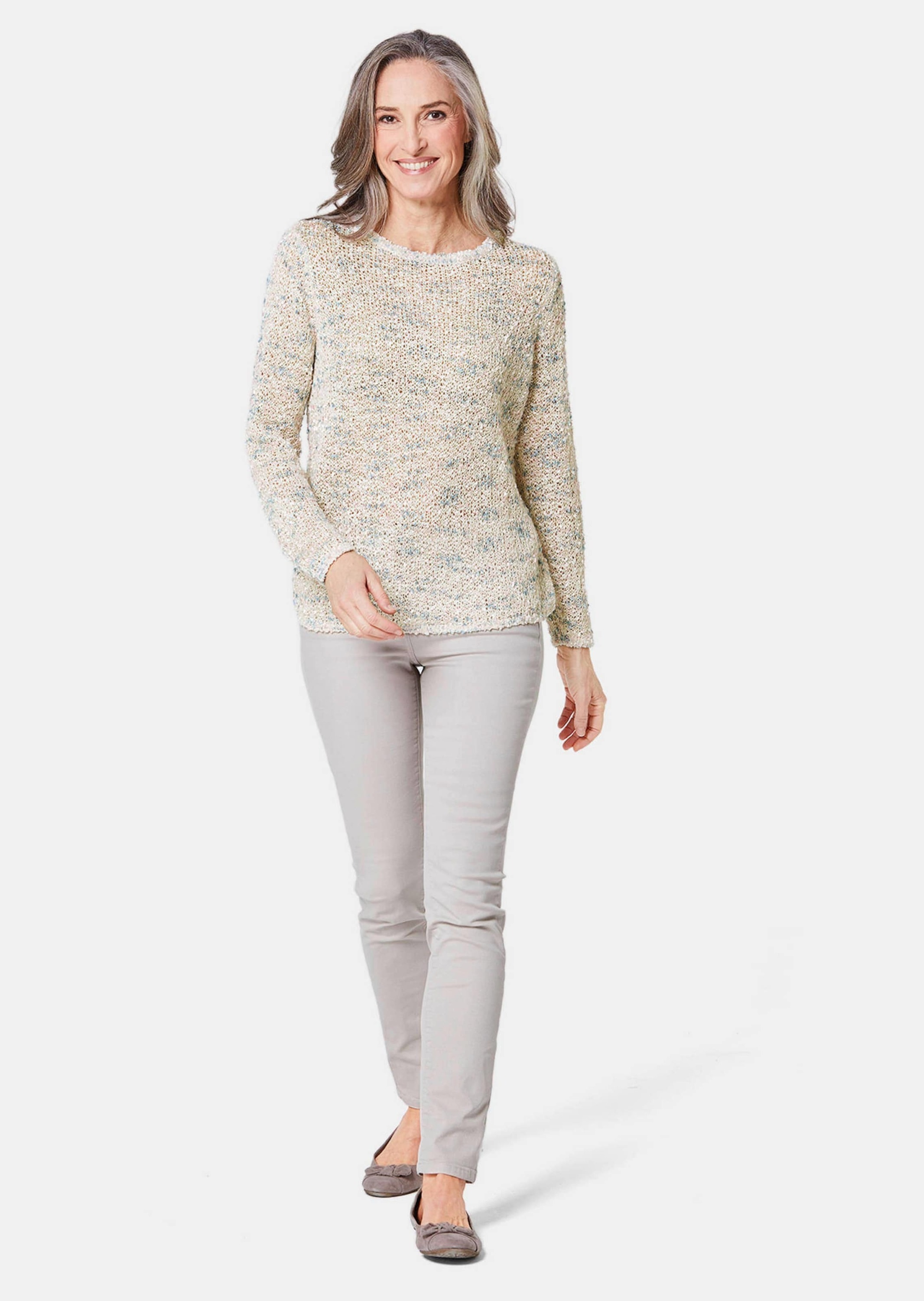GOLDNER Strickpullover "Effektvoller locker gestrickter Bändchengarnpullove günstig online kaufen