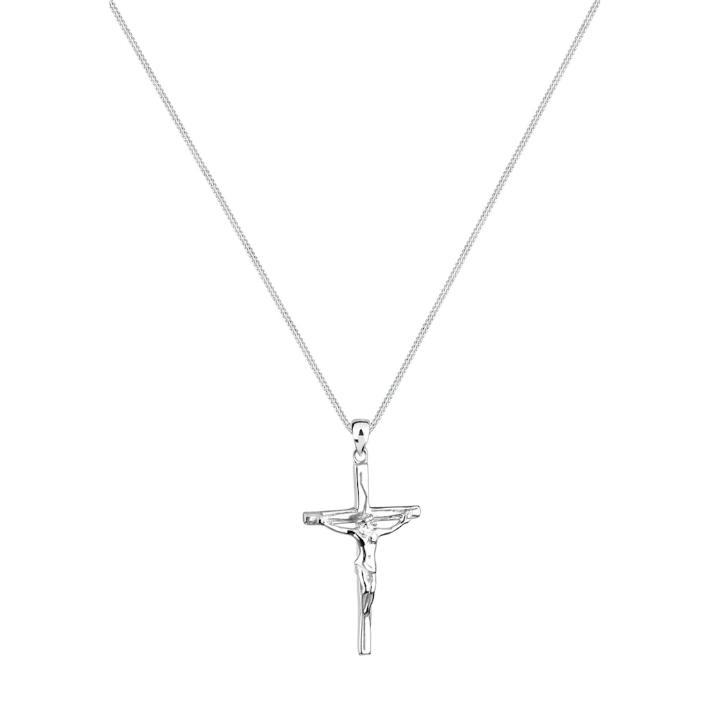 Elli Kette mit Anhänger »mit Anhänger Kreuz Jesus Kruzifix 925 Silber«