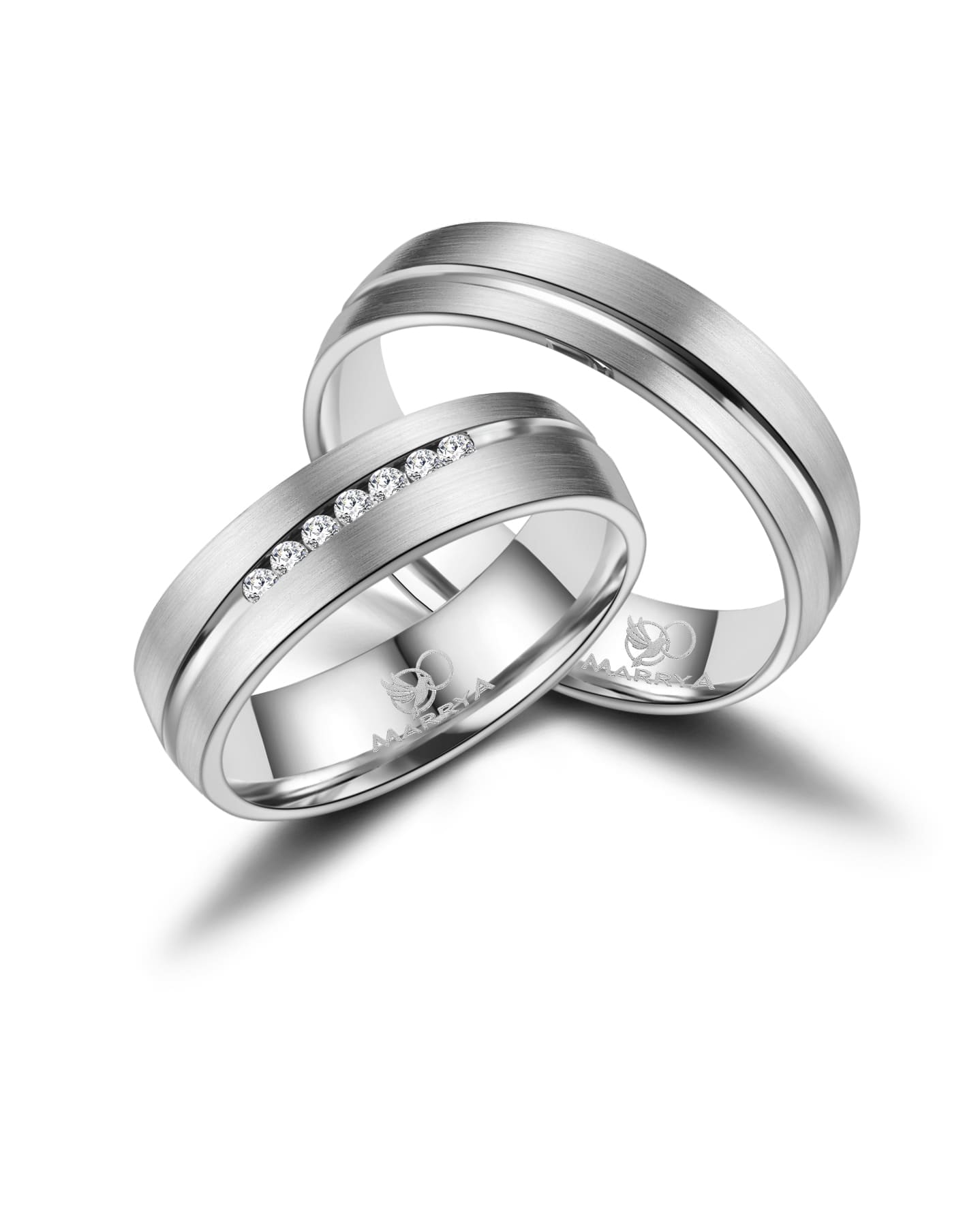 Marrya Partnerring »Edelstahl Ringe Trauringe Eheringe Partnerringe«