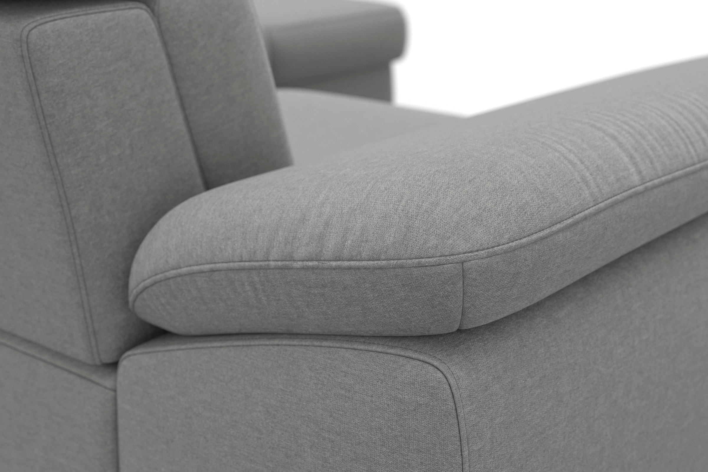 sit&more Ecksofa »Cabrio L-Form, mit Sitztiefenverstellung, Arm- und Kopfteilverstellung«, 3 Nierenkissen, Federkern, optional Bettfunktion und Stauraum