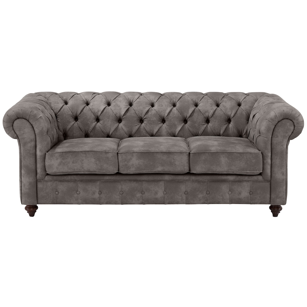 Home affaire Chesterfield-Sofa »Chesterfield 3-Sitzer B/T/H: 198/89/74 cm«