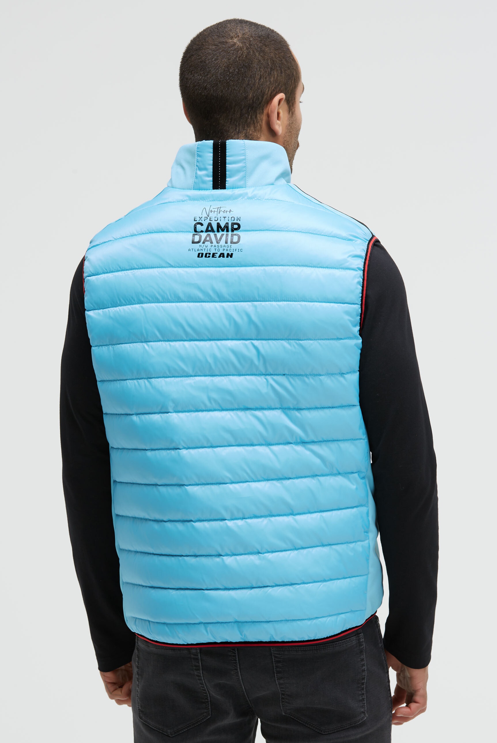 CAMP DAVID Steppweste, mit Windfangleiste