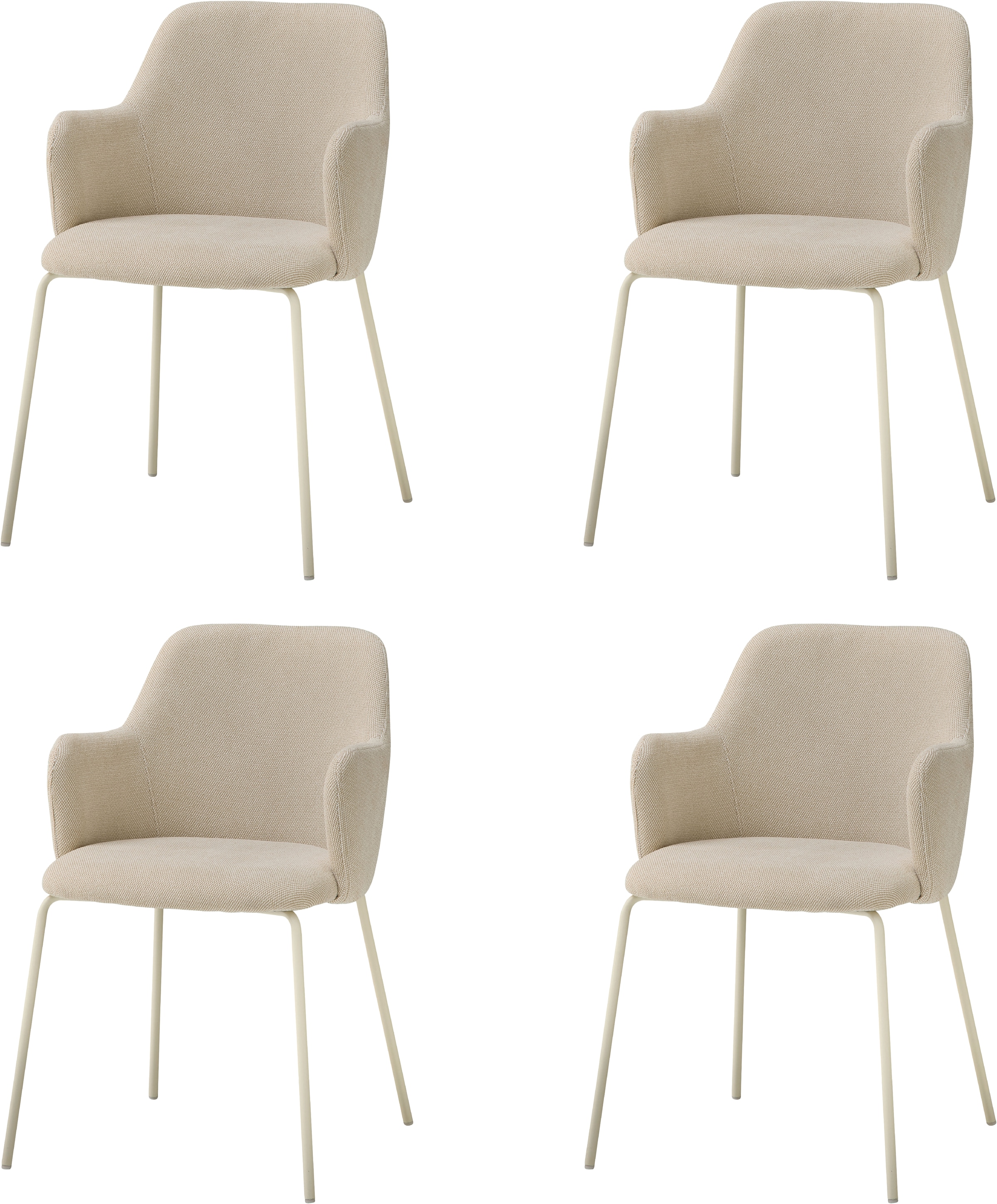 Stolkom Armlehnstuhl »Lissi BxHxT 60x84x44 cm« (Set) 4 Stk.Breite 60cm, Metallgestell
