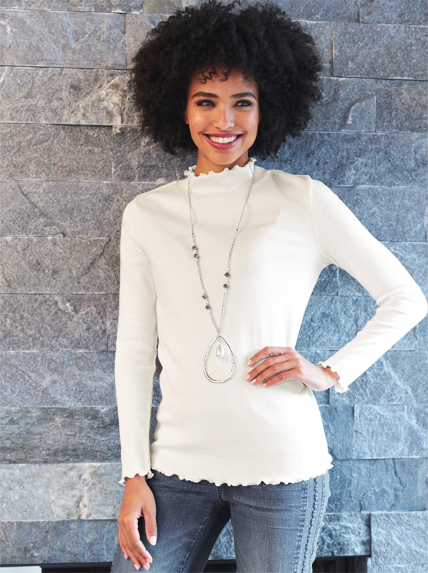 heine Stehkragenshirt "Shirt", 1 Stk. günstig online kaufen