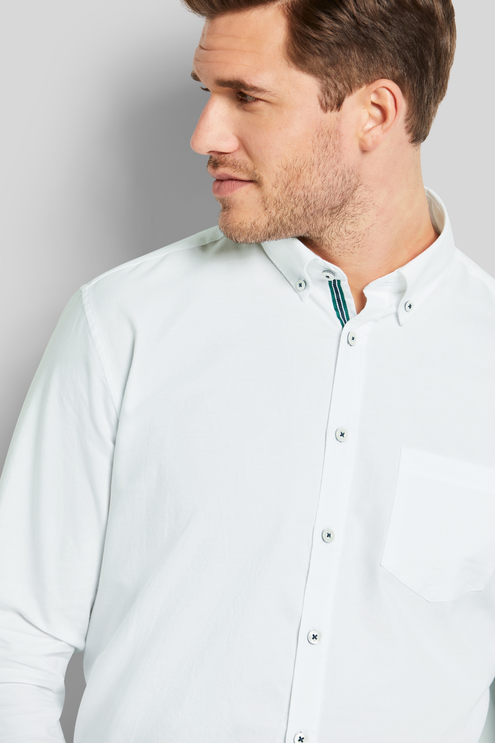 bugatti Langarmhemd, mit Button-Down-Kragen