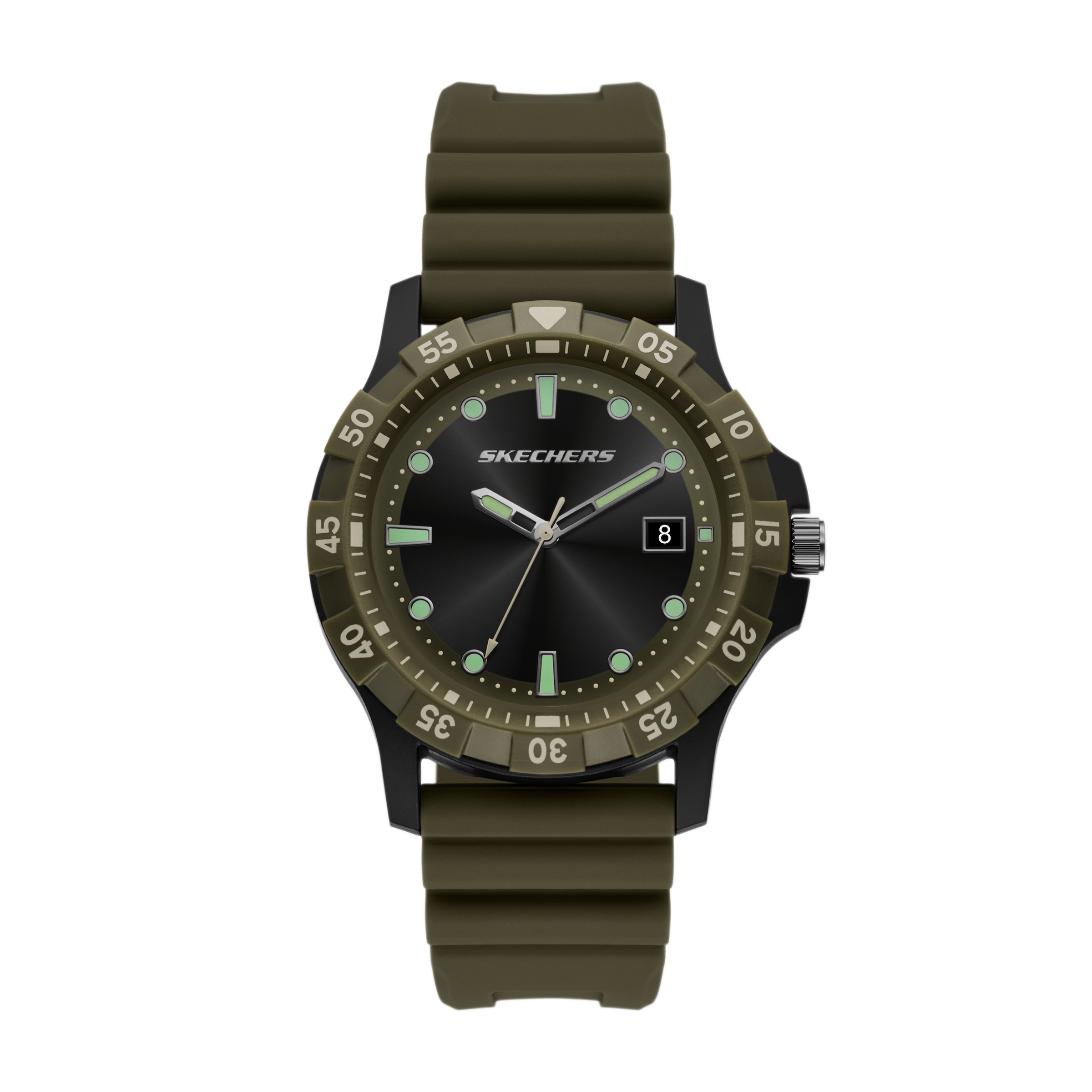 Skechers Quarzuhr »Glen Oaks« Armbanduhr, Herrenuhr, Silikonarmband, analog, Tag