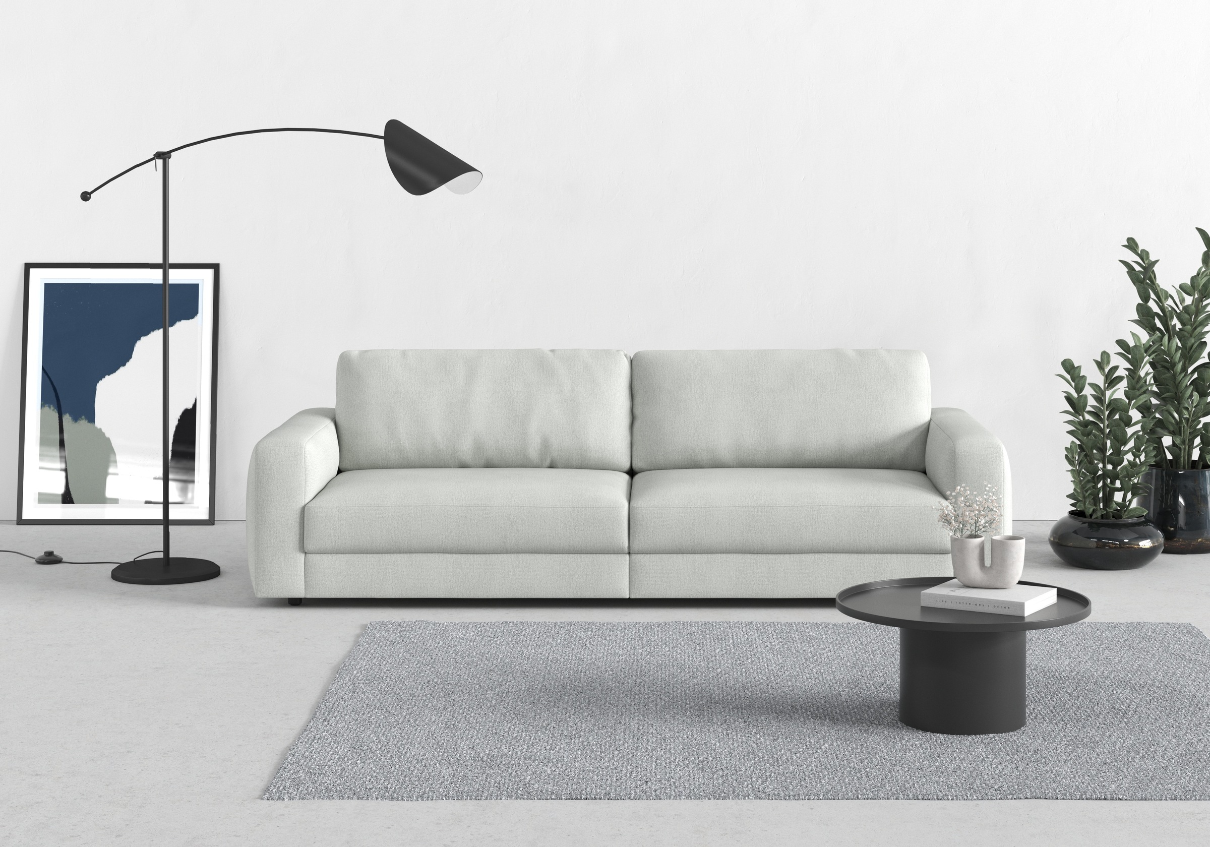 TRENDMANUFAKTUR Big-Sofa "Bourbon, Designsofa,", mit extra hohem Sitzkomfort, in trendigem Cord Bezug erhältlich