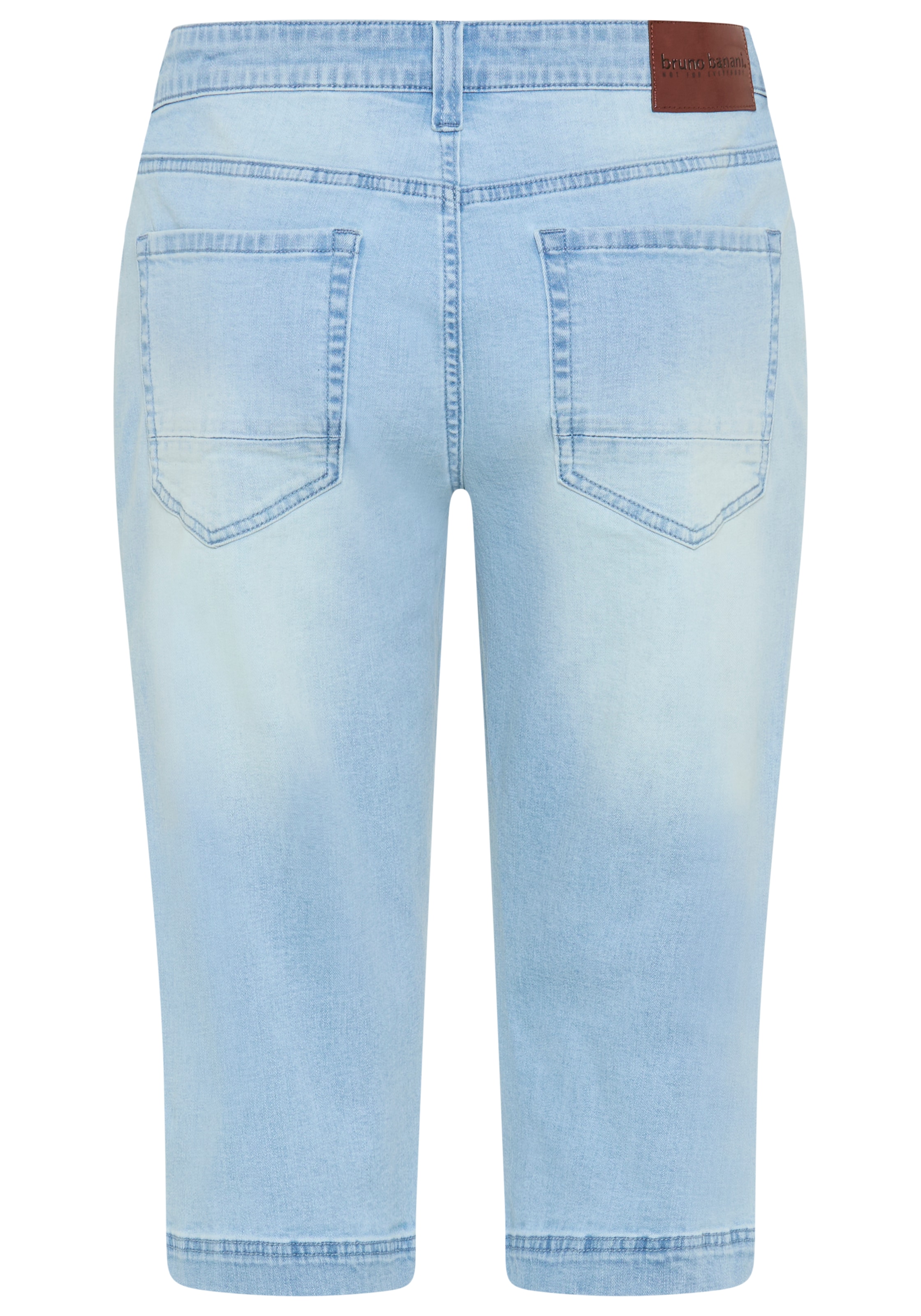 Bruno Banani Jeansbermudas Straight-Fit, normale Leibhöhe, aus elastischem Denim-Material
