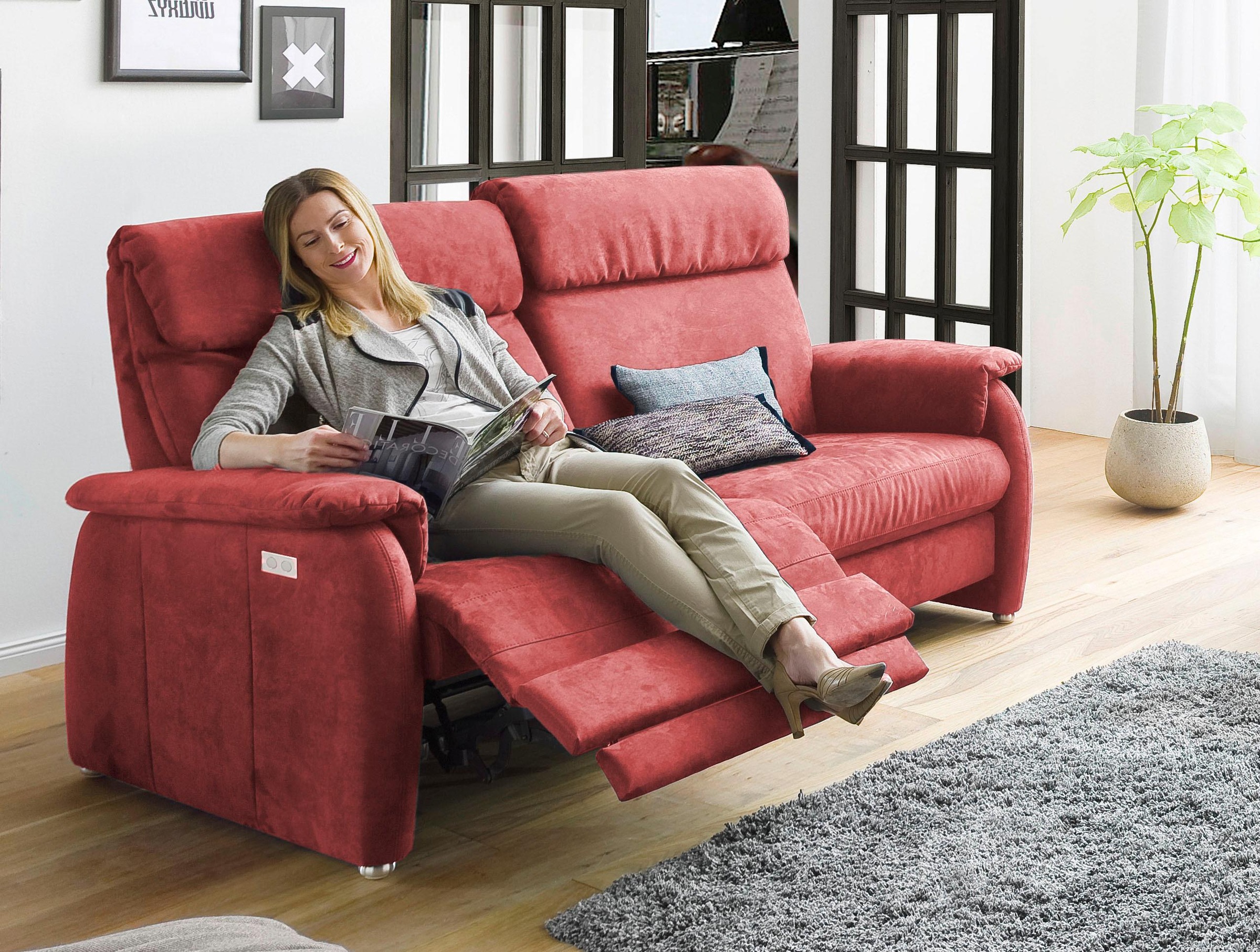 Home affaire 2-Sitzer »Turin«, mit motorischer Relaxfunktion, auch in Leder