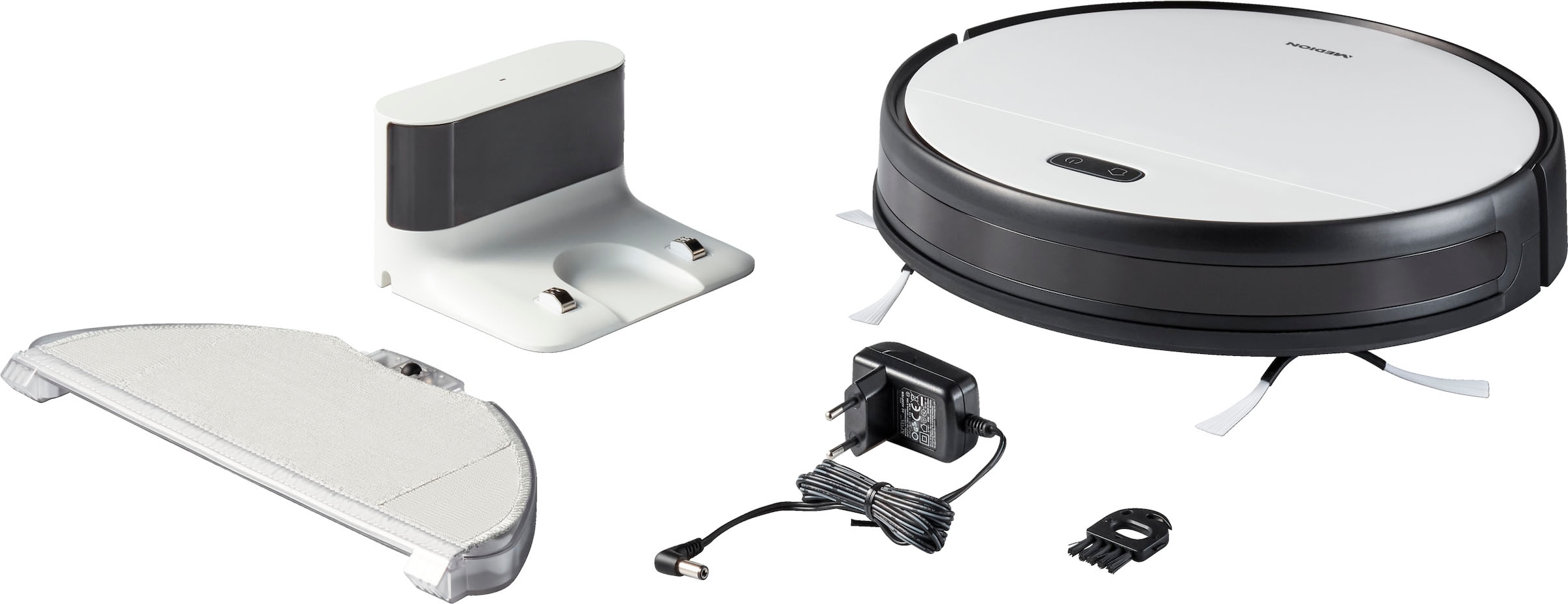 Medion® Nass-Trocken-Saugroboter »S30 SW MD 20021«, App + Alexa, Laufzeit bis zu 140 Min, regulierbare Wasserabgabe