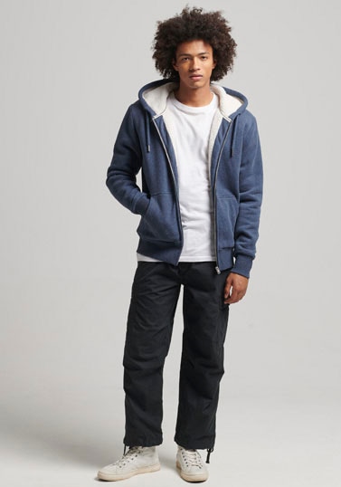 Superdry Kapuzensweatjacke »SD-BORG LINED ZIP HOOD«