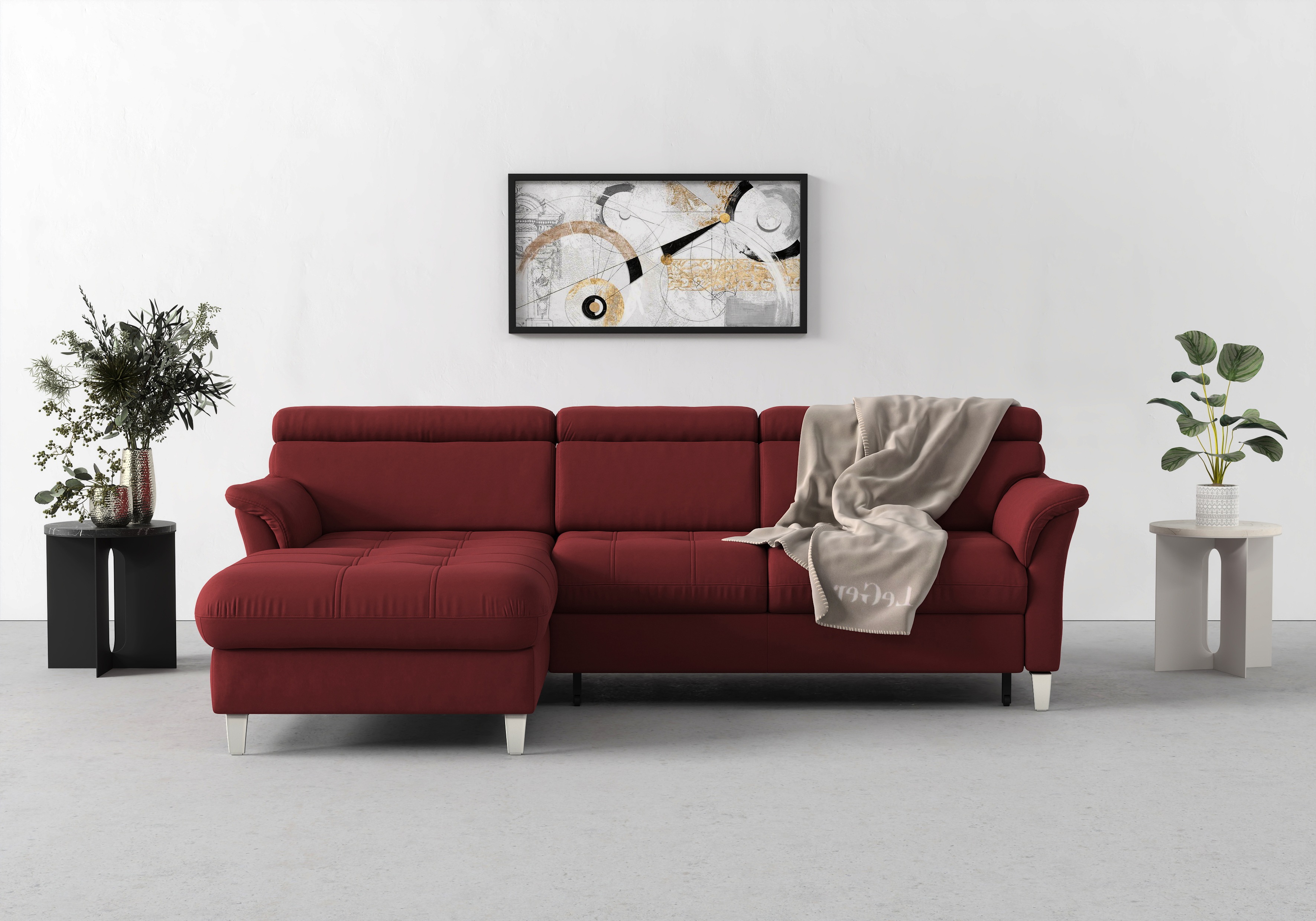 Thumbnail - sit&more Ecksofa "Marano L-Form" inklusive Kopfteilverstellung, wahlweise mit Bettfunktion, Bettkasten