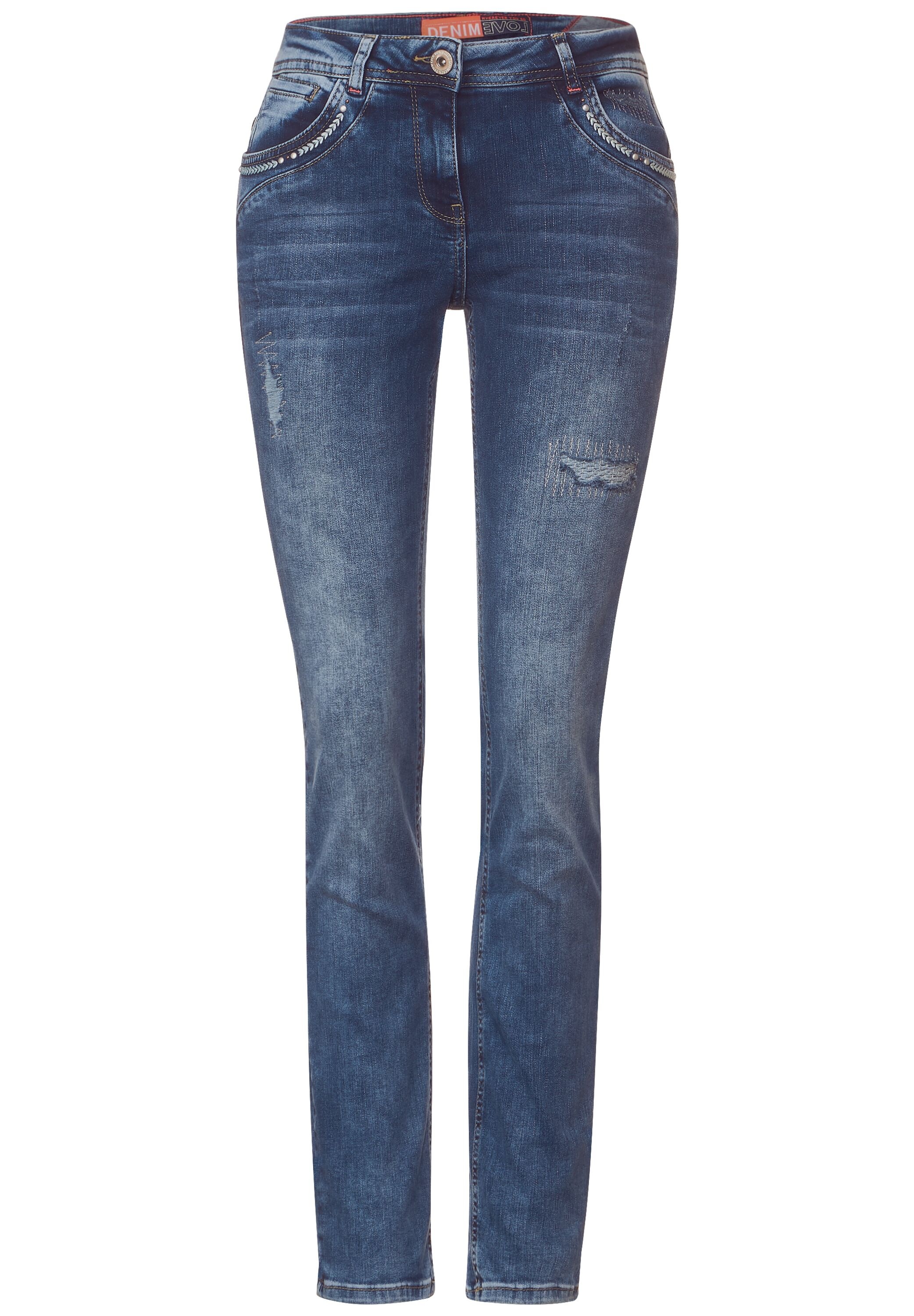 Cecil Comfort-fit-Jeans, mit dekorativen Nieten