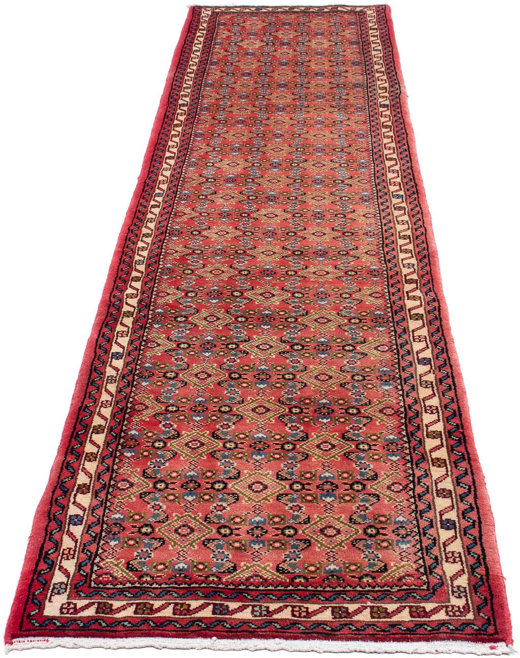 morgenland Hochflor-Läufer "Hamadan Medaillon 305 x 76 cm", rechteckig, Handgeknüpft