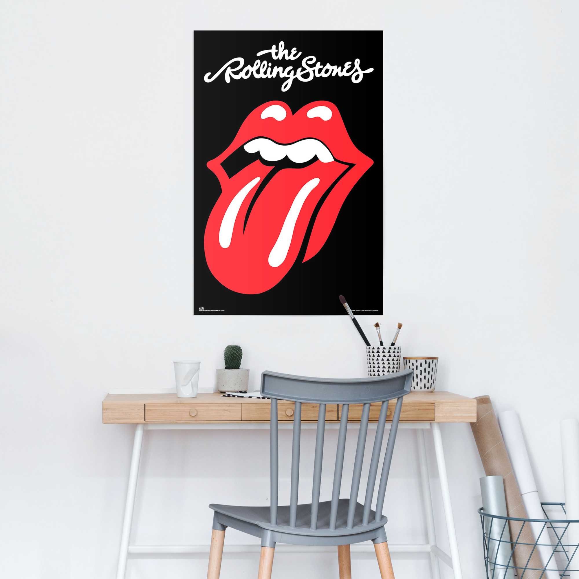 Reinders! Poster »Rolling Stones«, Hobbyraum - Schwarz - 150 gr. Papier - Musik - 61x91,5 cm