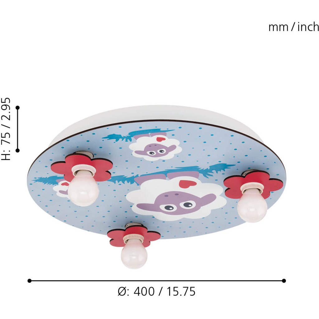 EGLO Deckenleuchte »LALELU«, 3 flammig-flammig