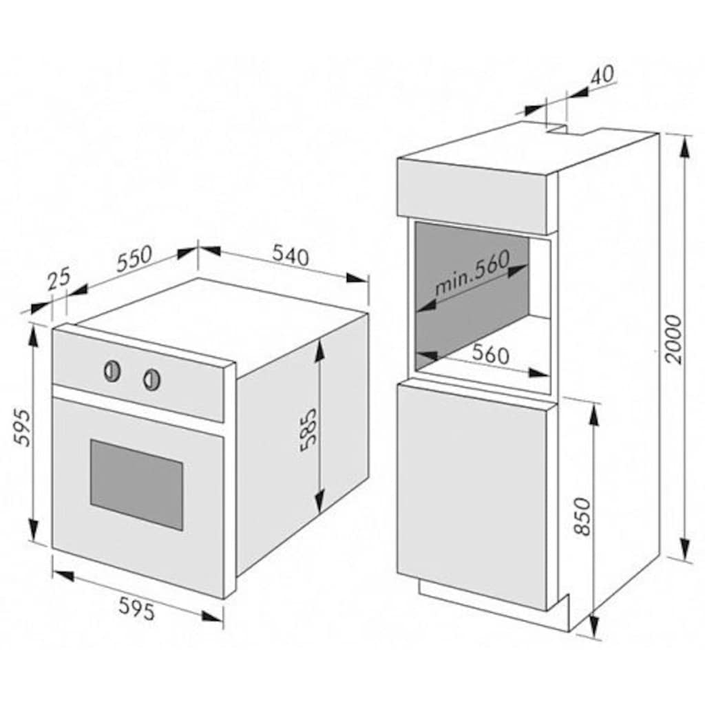 Amica Backofen »EB 13564 E«, EB 13564 E, Steam Clean