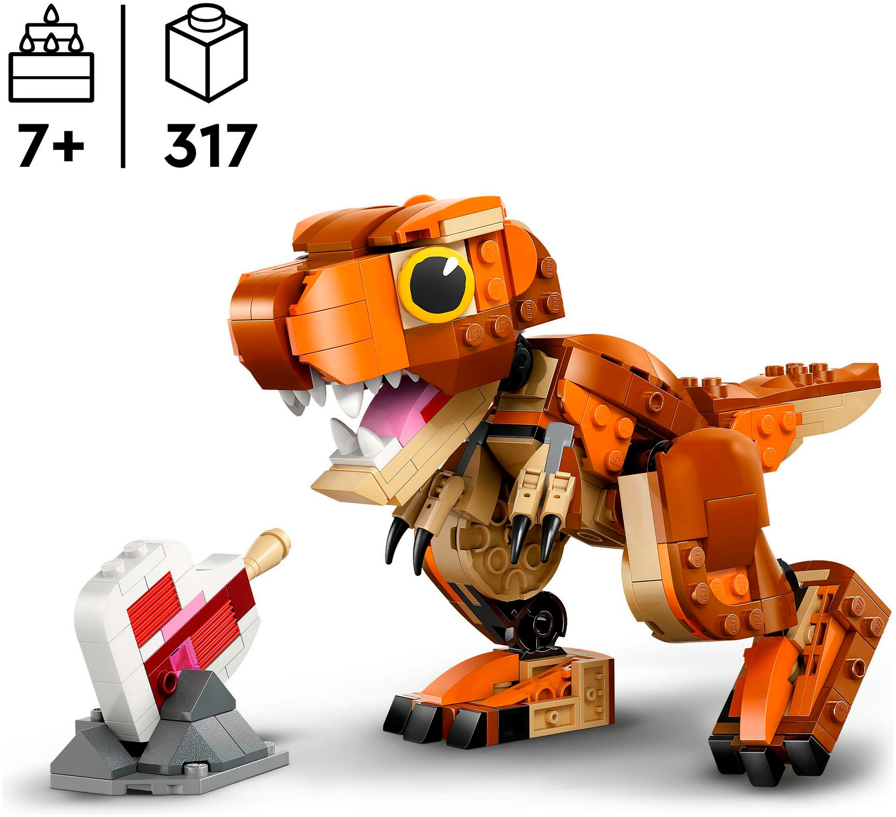 LEGO® Konstruktionsspielsteine »Little Eatie: T.Rex (76967), LEGO Jurassic World«, (317 St.), Made in Europe