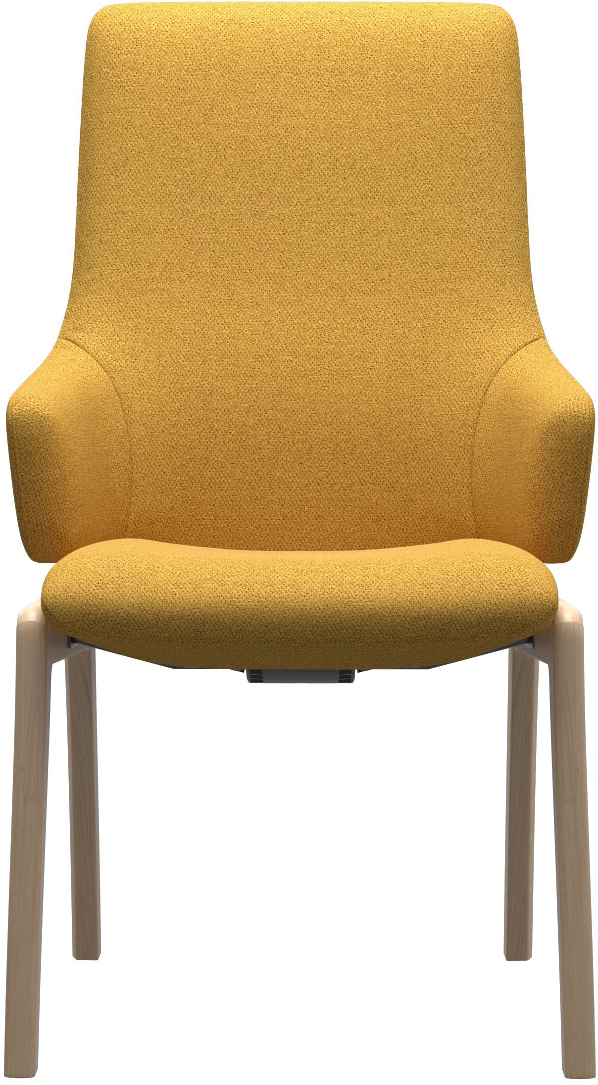 Stressless® Polsterstuhl »Laurel«, ROHLEDER Stoff Q2 FARON, High Back mit Armlehne, Größe L, mit abgerundeten Beinen in Eiche