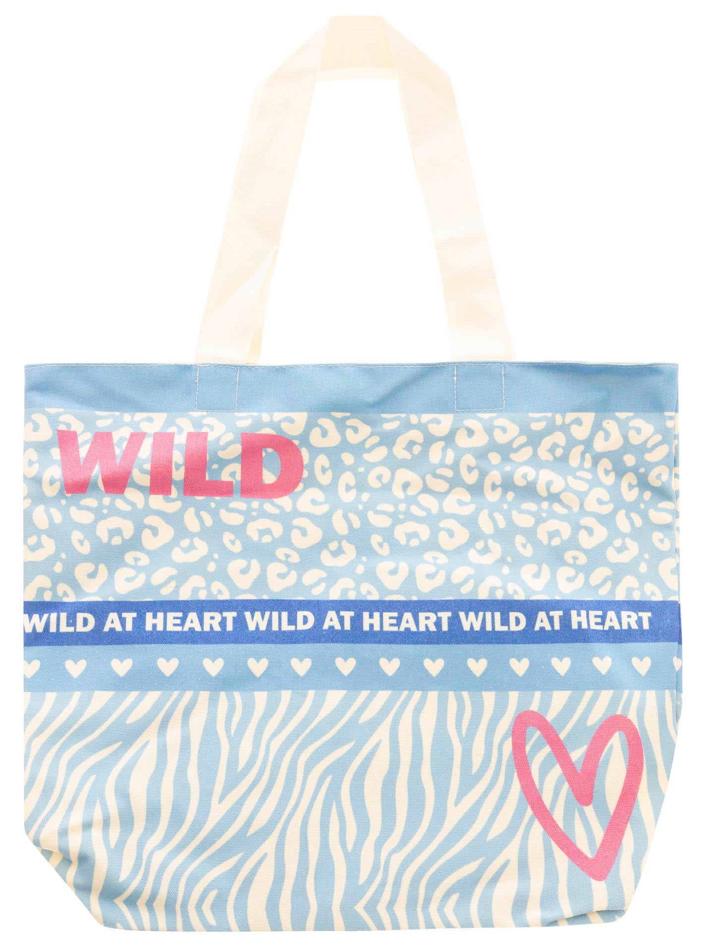 Zwillingsherz Tragetasche Stofftasche mit Henkel, bunter Mustermix