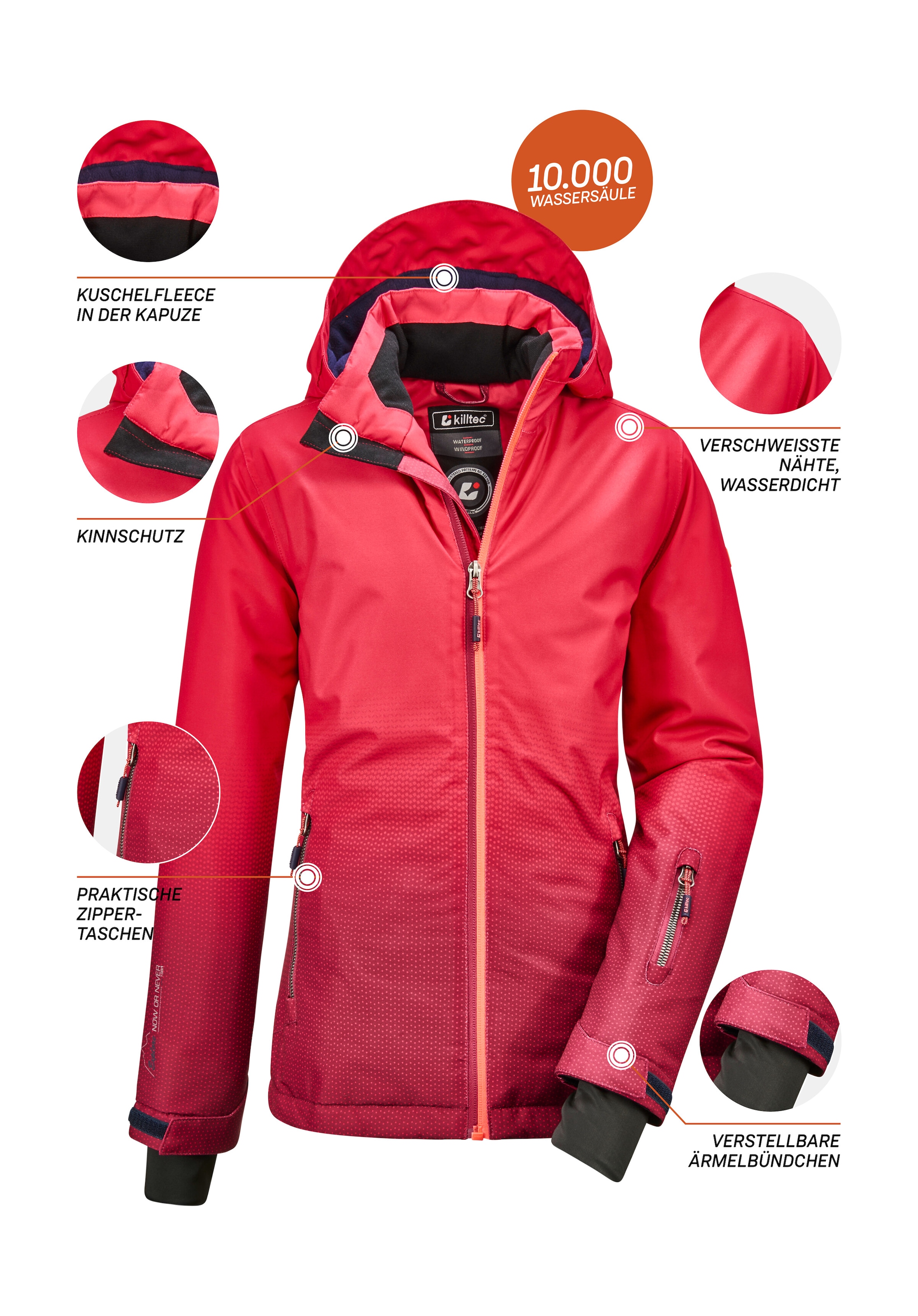 Killtec Outdoorjacke »Lynge GRLS JCKT E«, Mädchenjacke, wasserdicht/winddicht, 10.000 mm Wassersäule