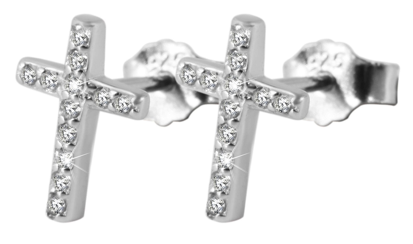 Adelia´s Paar Ohrhänger "Damen Ohrringe – Ohrstecker aus 925 Silber mit Zir günstig online kaufen