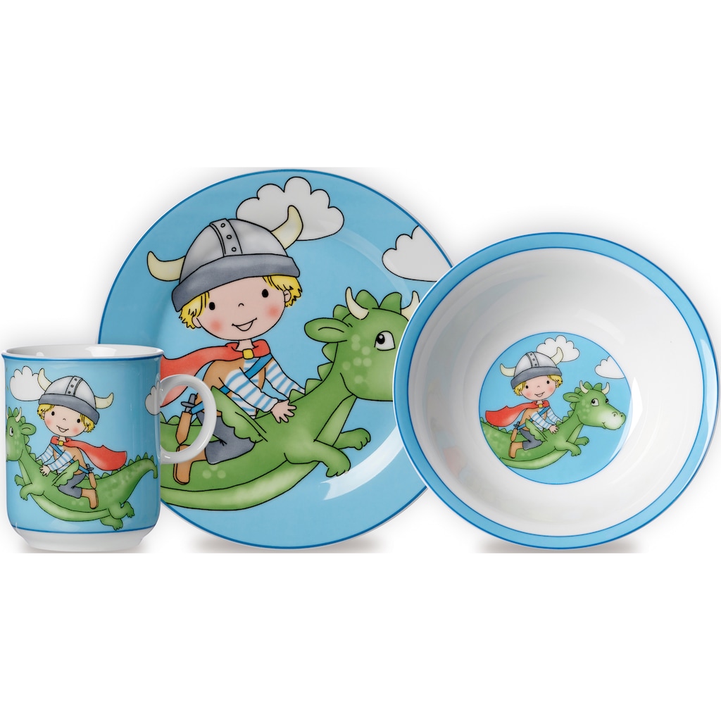 Ritzenhoff & Breker Kindergeschirr-Set »Drache«, (Set, 3 tlg.)