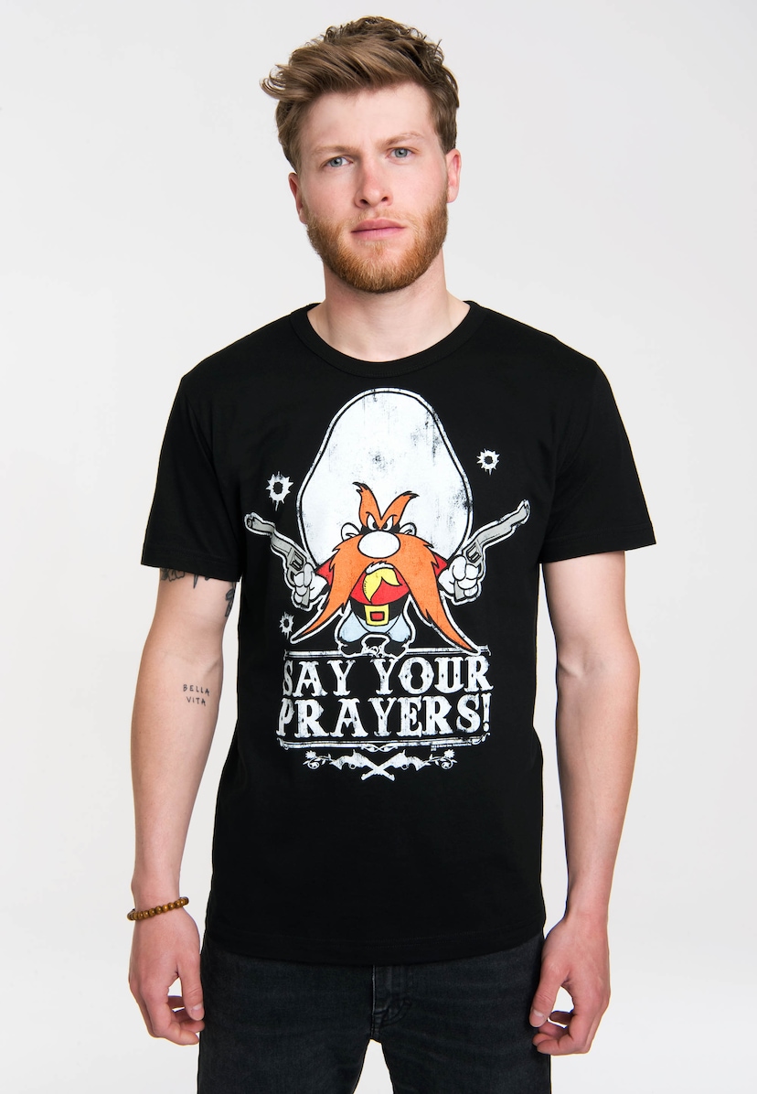 LOGOSHIRT T-Shirt »Looney Tunes - Yosemite Sam - Say Your Prayers«, mit  coolem Print ▷ bestellen | BAUR