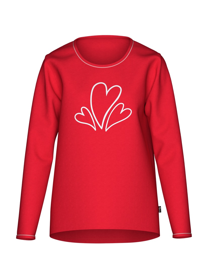 Trigema Schlafanzug "TRIGEMA Pyjama-Oberteil mit süßem Herzen-Print" 1 Stk. günstig online kaufen
