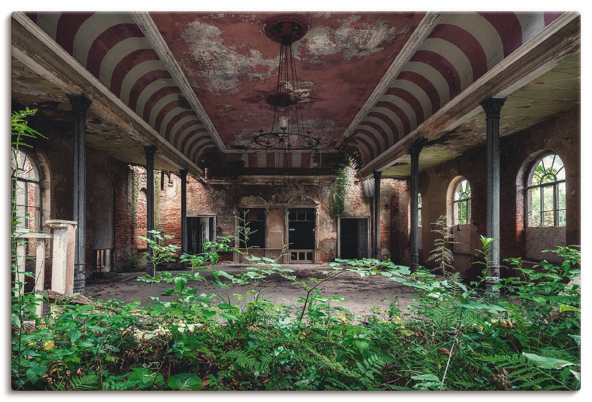 Artland Wandbild "Lost Places - Tanzsaal - verlassen", Gebäude, (1 St.), als Leinwandbild, Poster in verschied. Größen