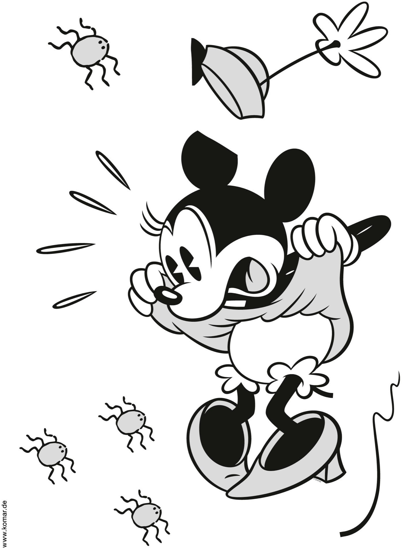 Komar Wandtattoo »Minnie Scream - Größe 50 x 70 cm«, (11 St.), selbstklebend, Wandsticker, Kinderzimmer