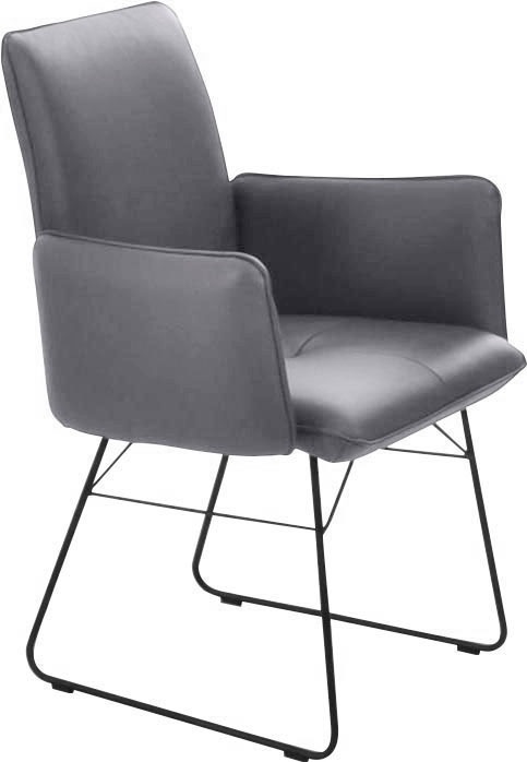 K+W Komfort & Wohnen Armlehnstuhl () 1 Stk.Drahtkufengestell in Metall schw günstig online kaufen