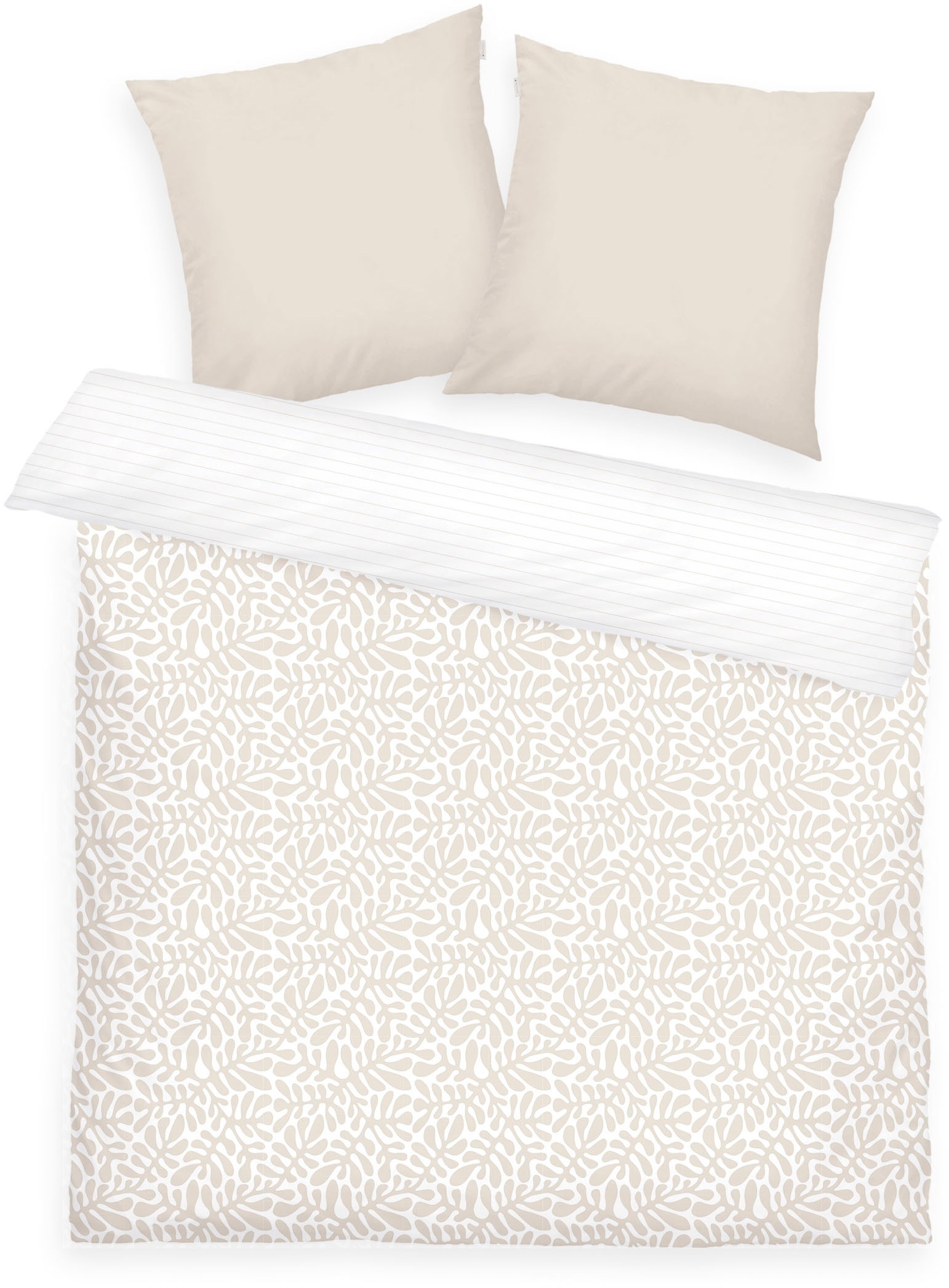 Thumbnail - TOM TAILOR HOME Bettwäsche "ORGANIC LEAVES in Gr. 135x200cm, 155x220cm oder 200x220cm" 3 Stk. tlg. new bedroom, mit farb...