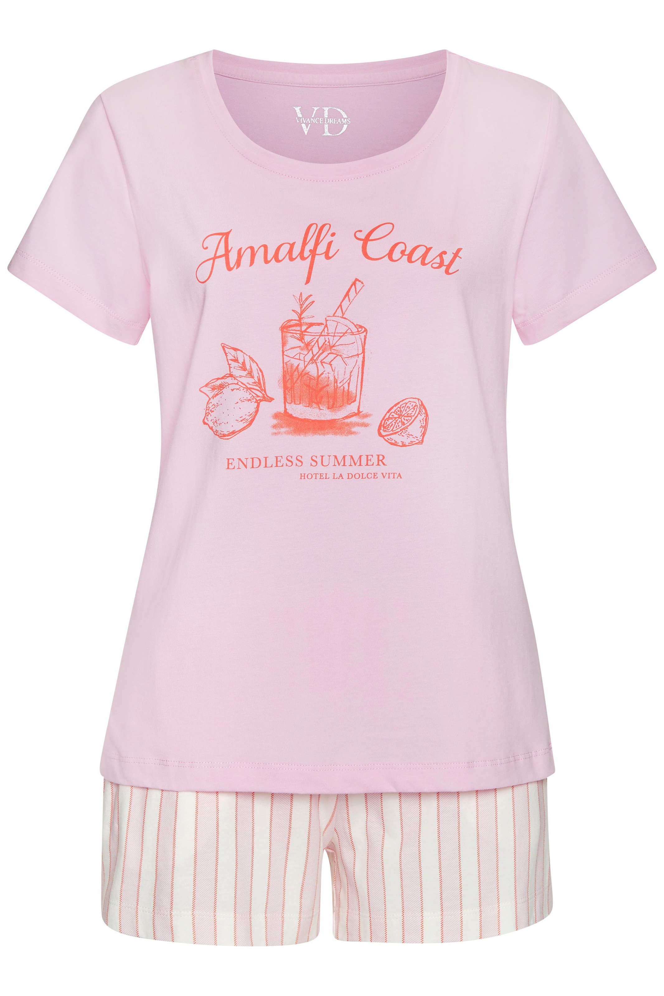 Vivance Dreams Shorty Set, 2 Stk. tlg., mit zartem Streifenmuster günstig online kaufen