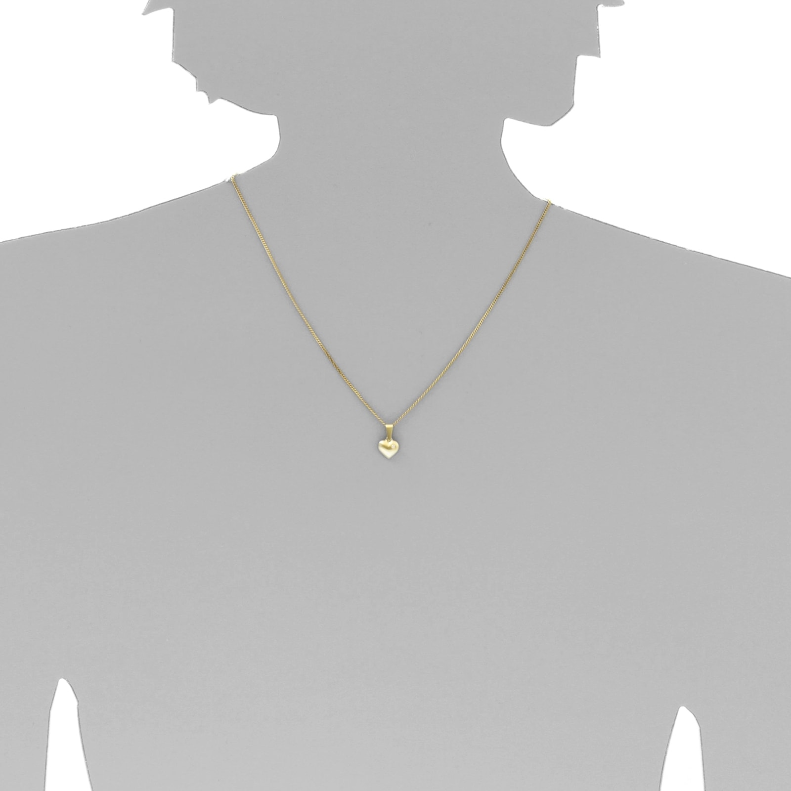 OSTSEE-SCHMUCK Kette und Anhänger Set »- Herz - Gold 333/000 -,«