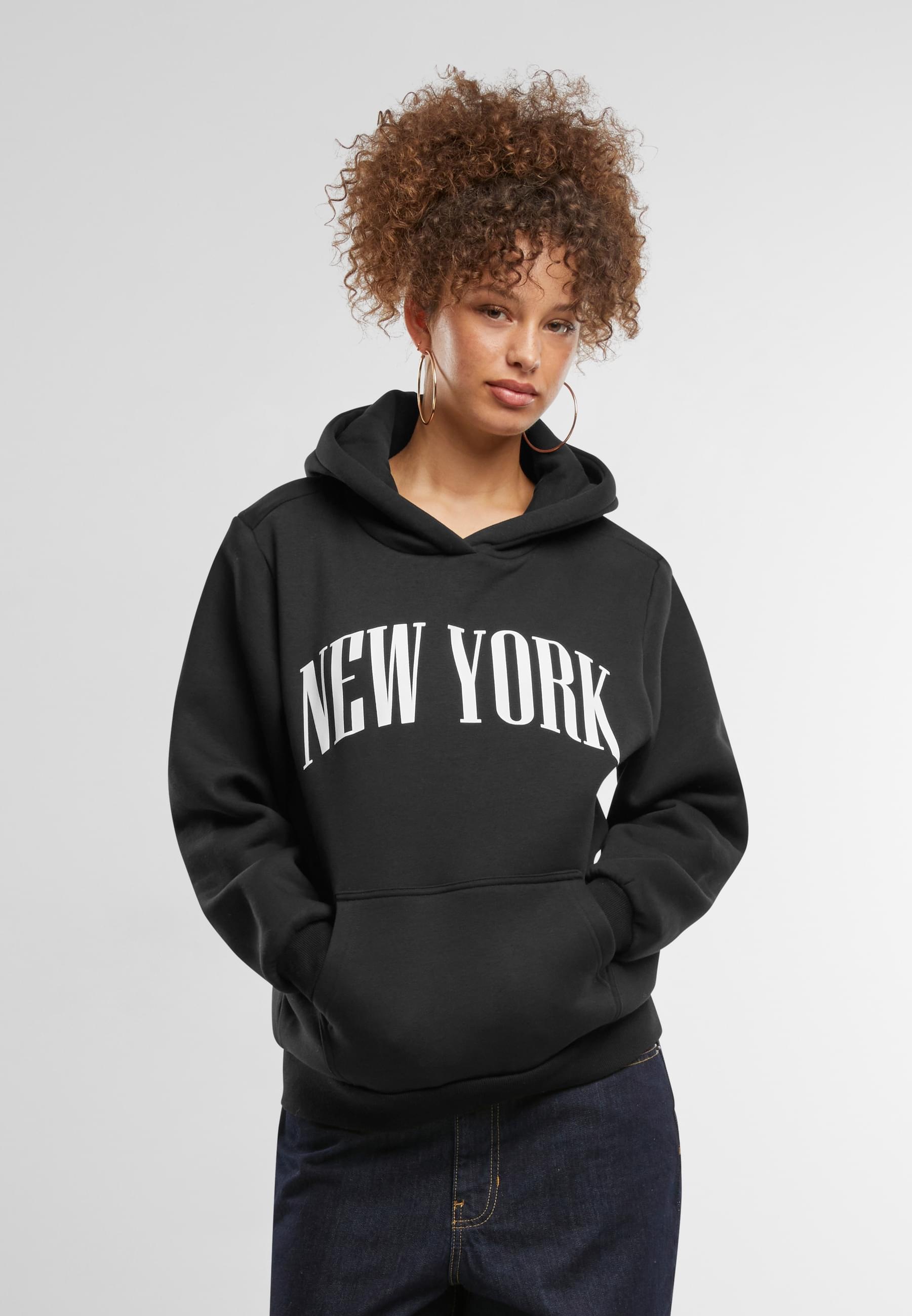 Miss Tee Kapuzenpullover »Miss Tee New York Ladies Fluffy Hoody«, (1 tlg.)