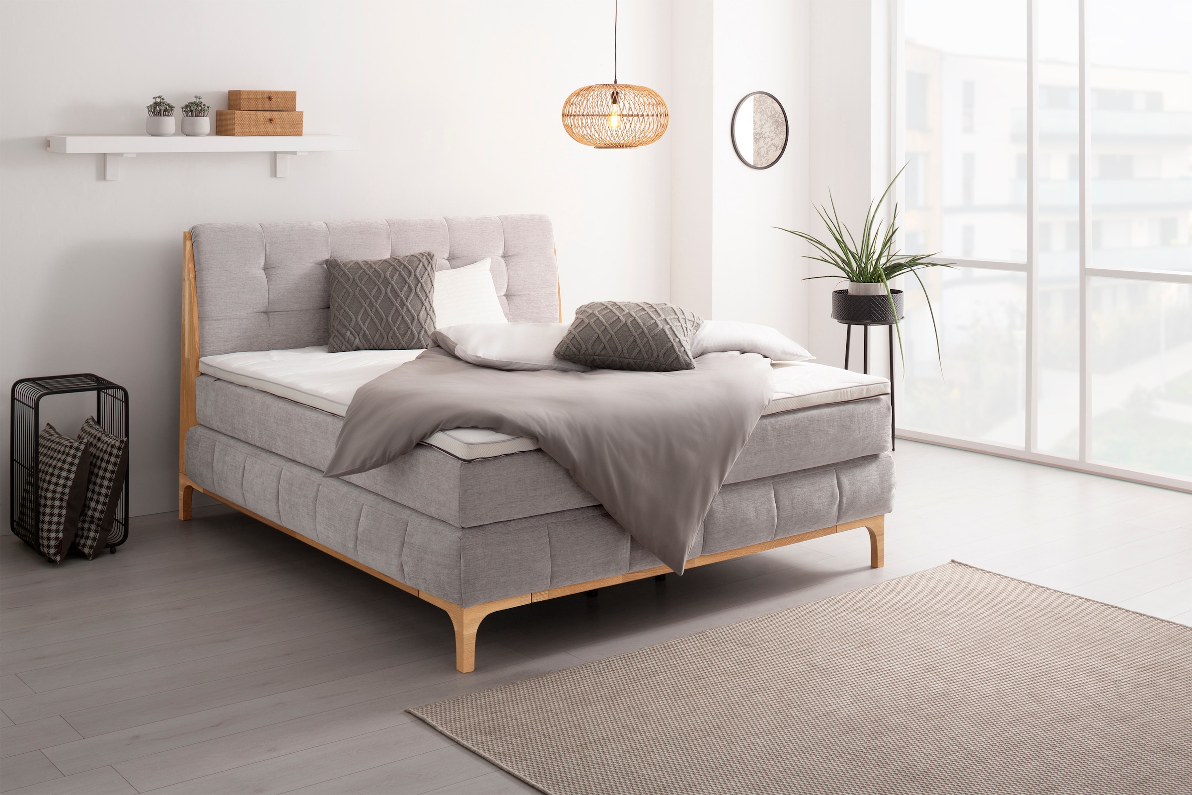 OTTO products Boxspringbett "Jelle" 5 Stk. tlg. zertifizierte, recycelte Be günstig online kaufen