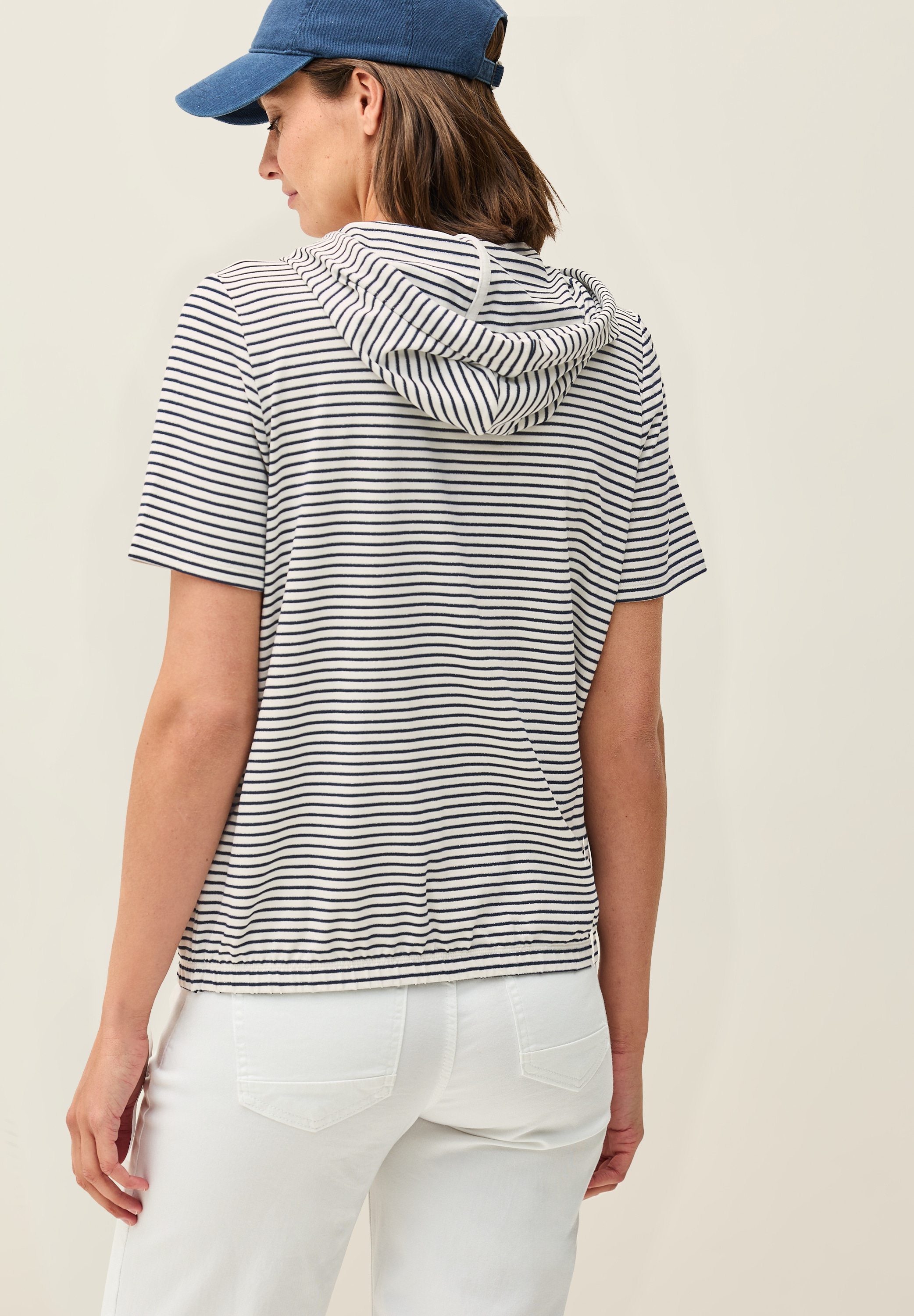 Cecil Kurzarmpullover, mit Kapuze
