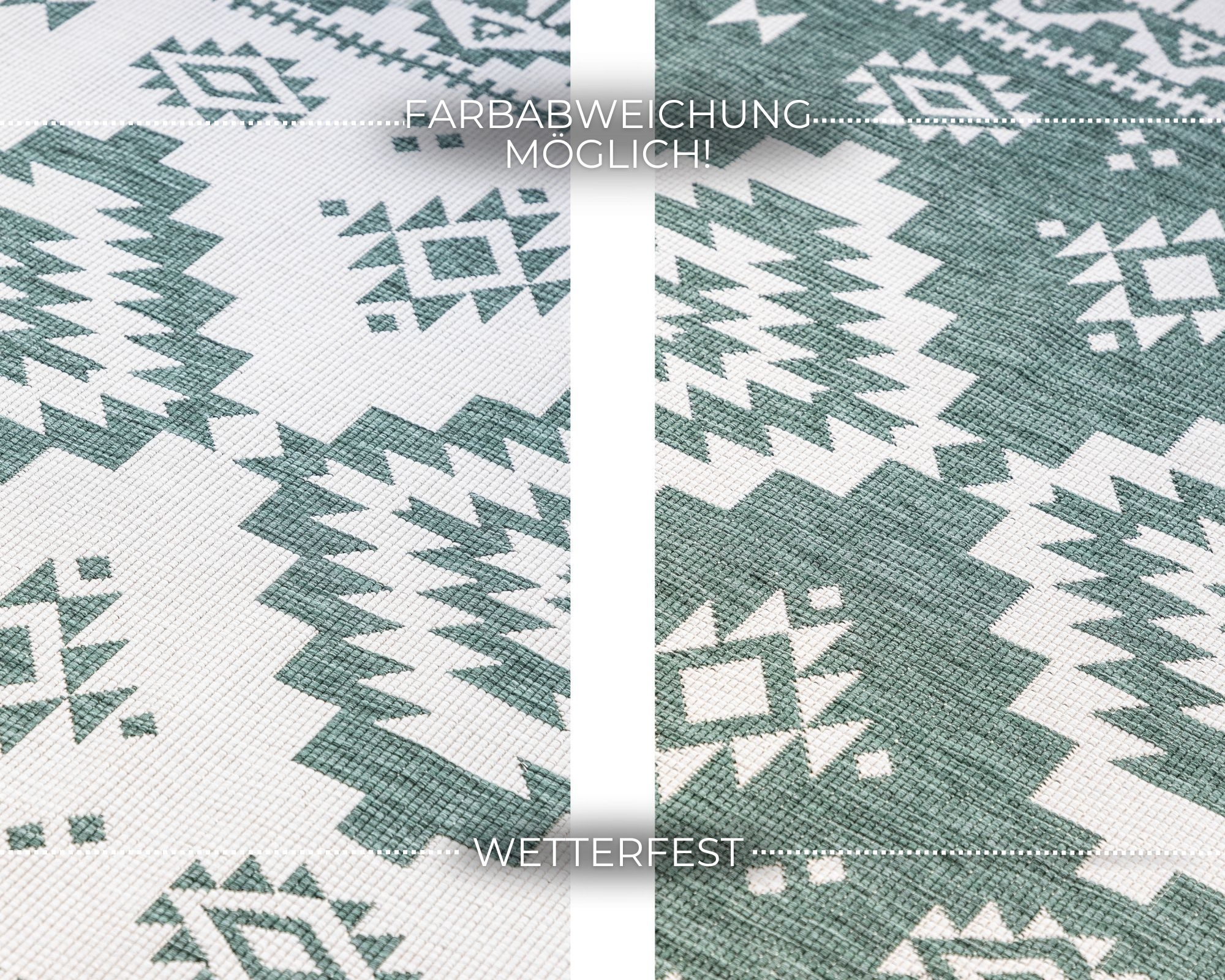 Teppich ELLE DECORATION "Dynamic, Wendeteppich", grün, B:120cm H:5mm L:170cm, Polypropylen, Teppiche, Teppich, Flachgewebe, In-& Outdoor, Modern, wendbar, Balkon, Wohnzimmer, Außen 3