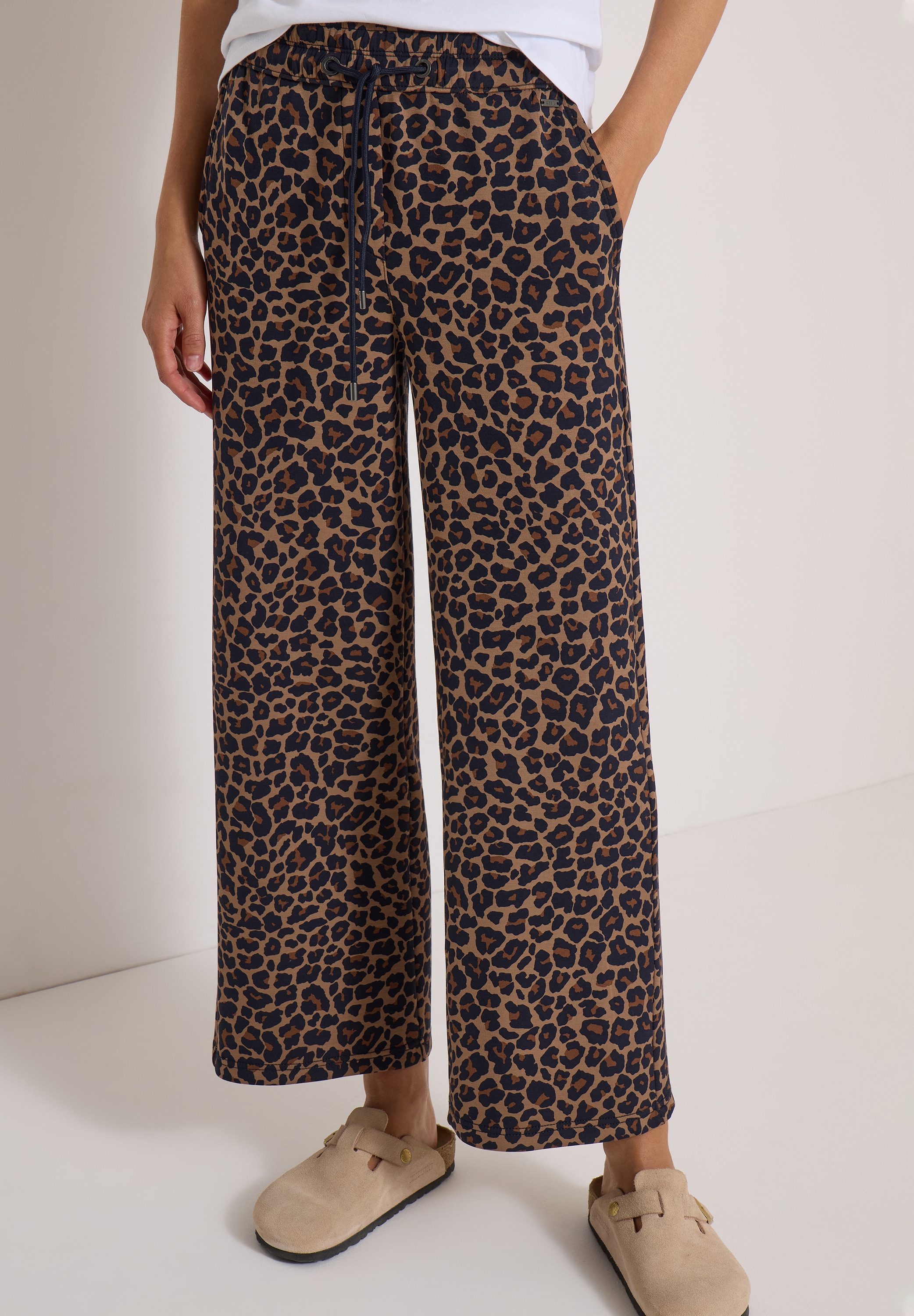 Cecil Stoffhose "Style Neele" Viskosemix in Silk-Touch-Qualität, Elastikbund, Animal Print