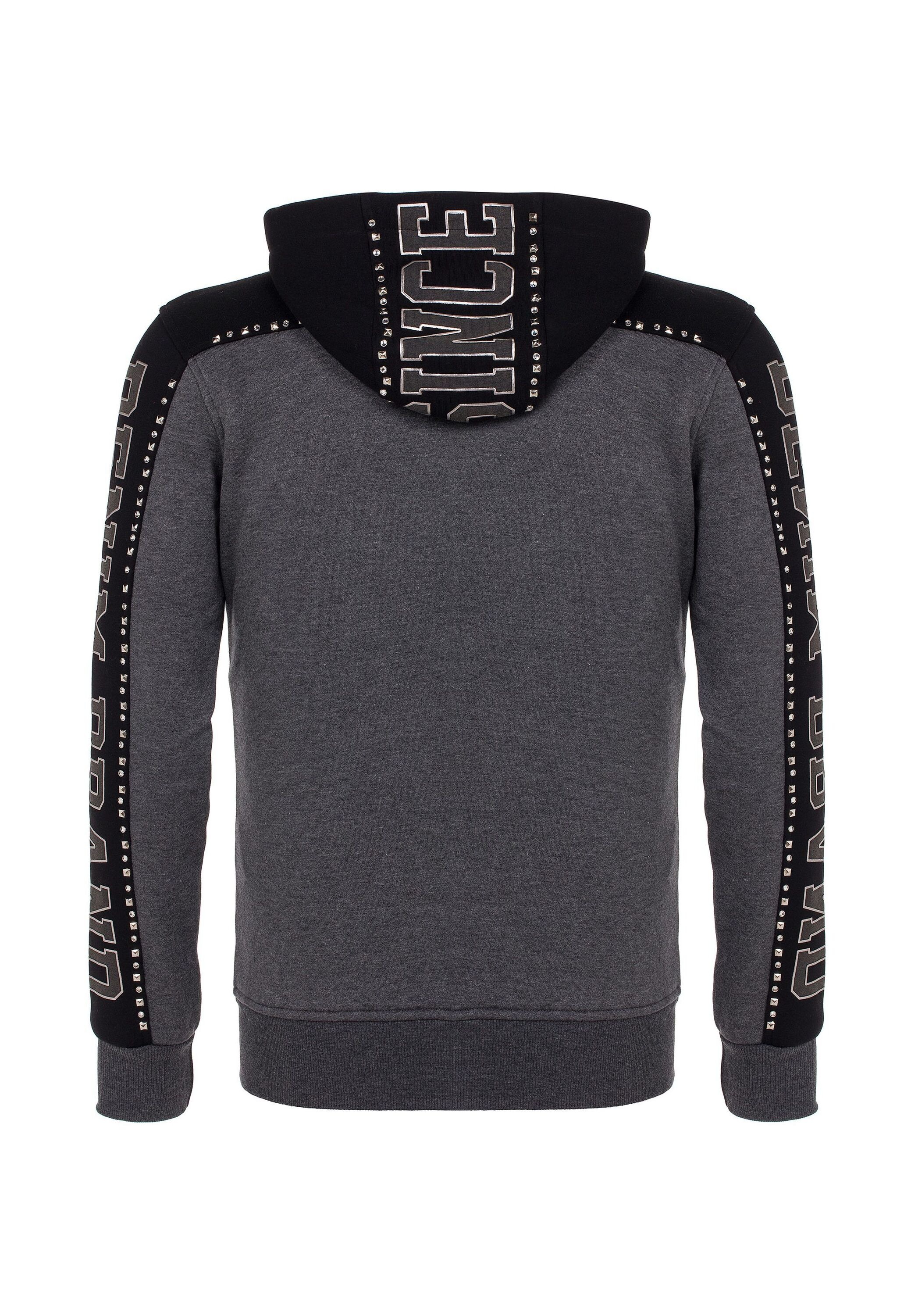 Cipo & Baxx Sweatjacke »Sweatjacke«, mit praktischen Kapuze, CL381