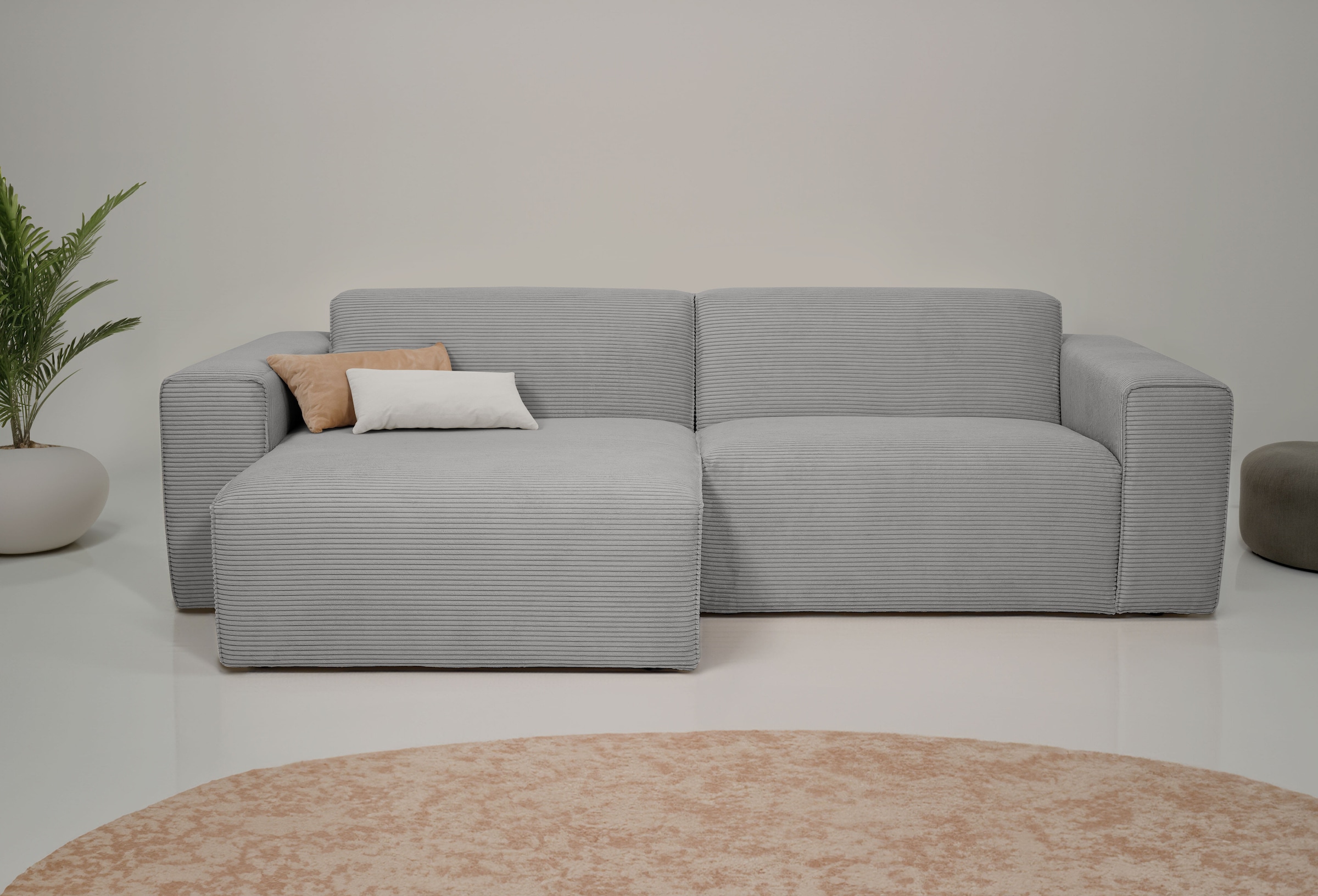INOSIGN Ecksofa "Koa,228cm, L-Form, Modulsofa, Webstoff, Cord, Struktur", D günstig online kaufen
