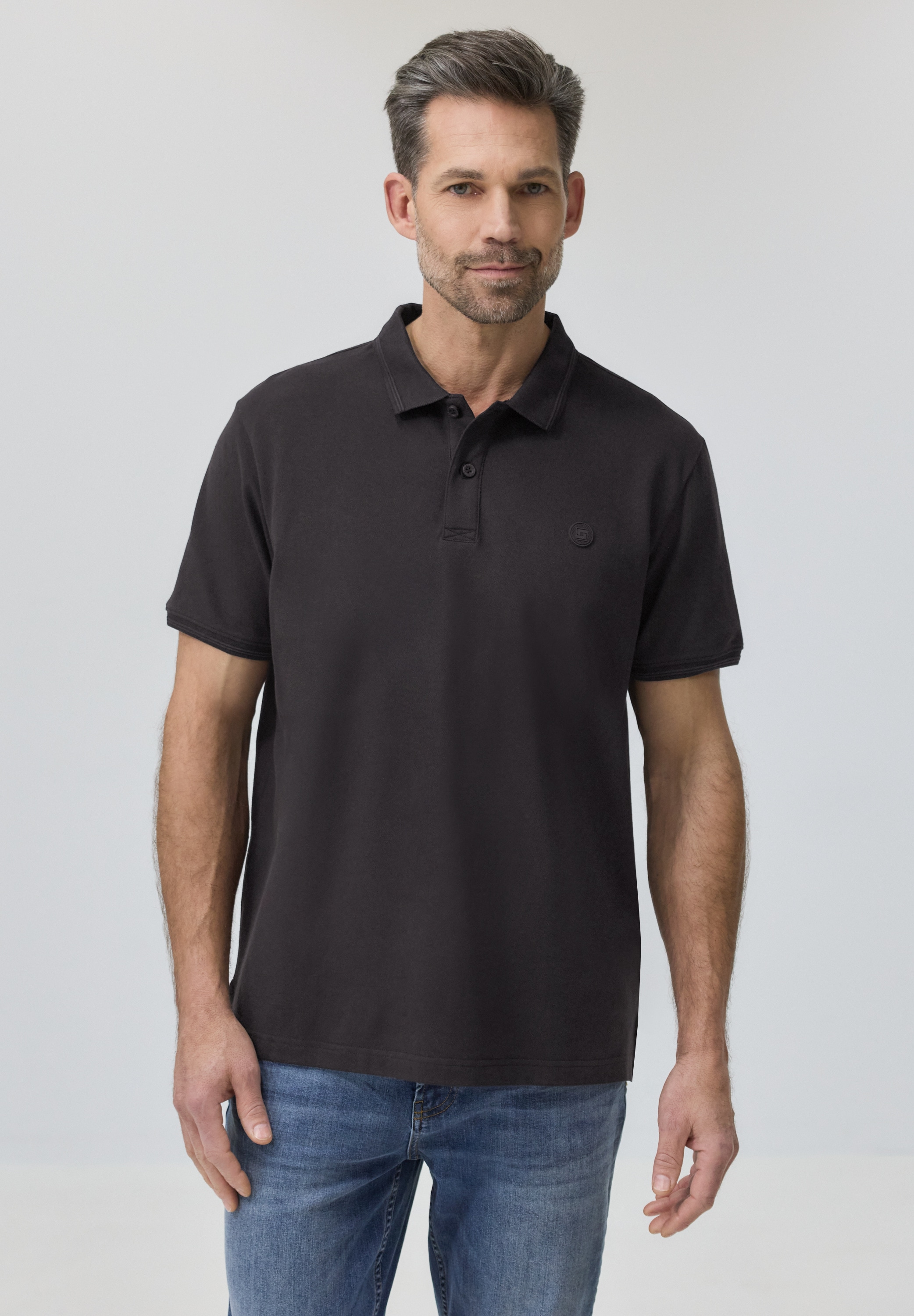 STREET ONE MEN Poloshirt aus Baumwolle mit Stretchante günstig online kaufen