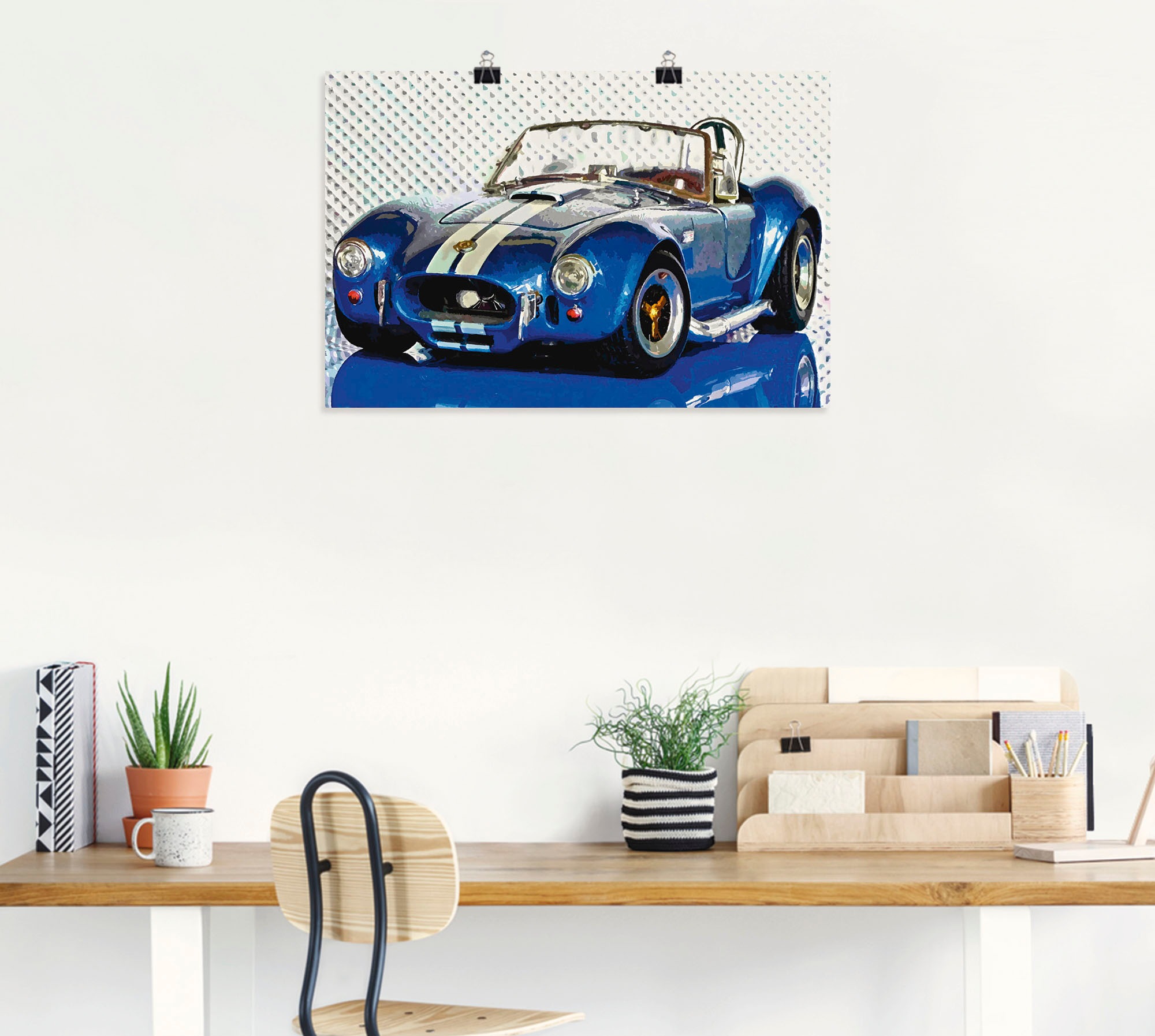 Artland Wandbild "Shelby Cobra blau", Auto, (1 St.), als Leinwandbild, Post günstig online kaufen