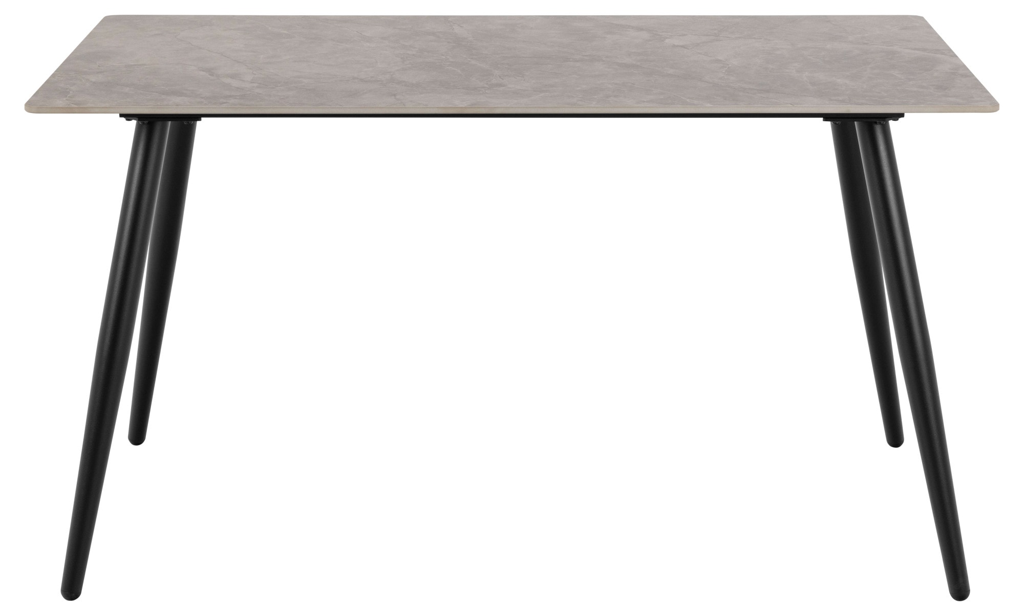 ACTONA GROUP Esszimmer-Set »Essgruppe, Speisetisch mit Stühlen«, (Komplett-Set, 5 St., 1x Tisch + 4x Stühle), Rechteckig Esstisch + 4x Stühle, grau keramik, beige,140x80x75cm