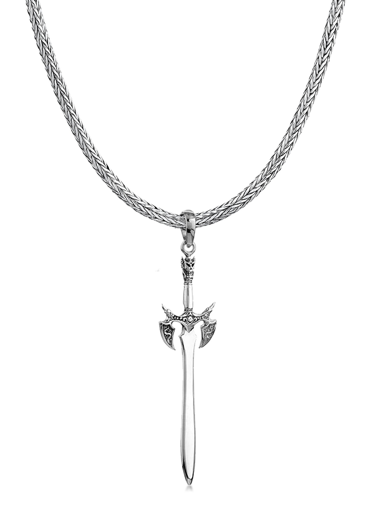 Kuzzoi Kette mit Anhänger »Herren Schlangenkette Schwert Massiv 925 Silber«  kaufen | BAUR | Silberketten